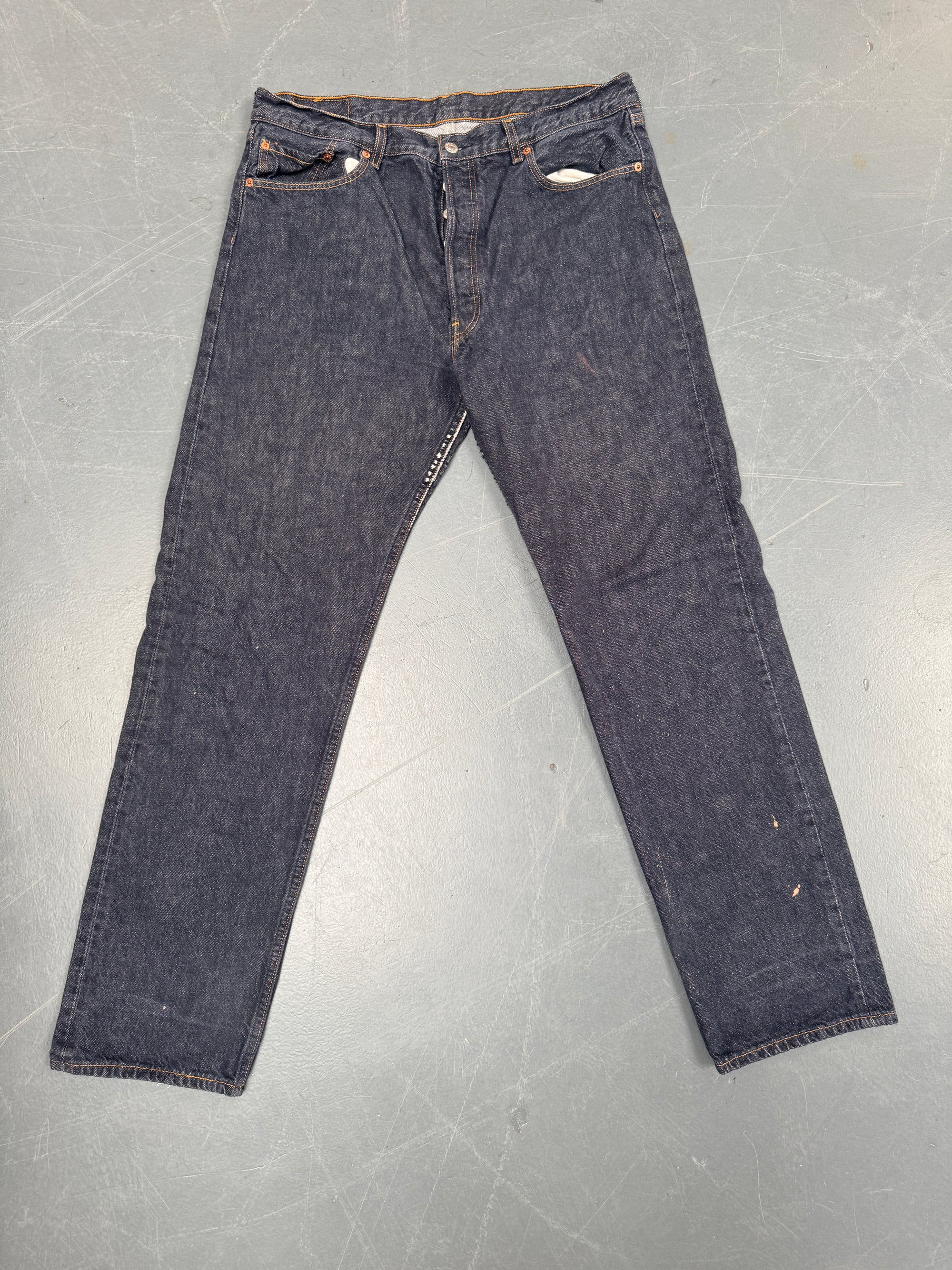 Mens Levis 501 Regular Fit Vintage Jean - W 34 L 33 - Slate Grey SL282