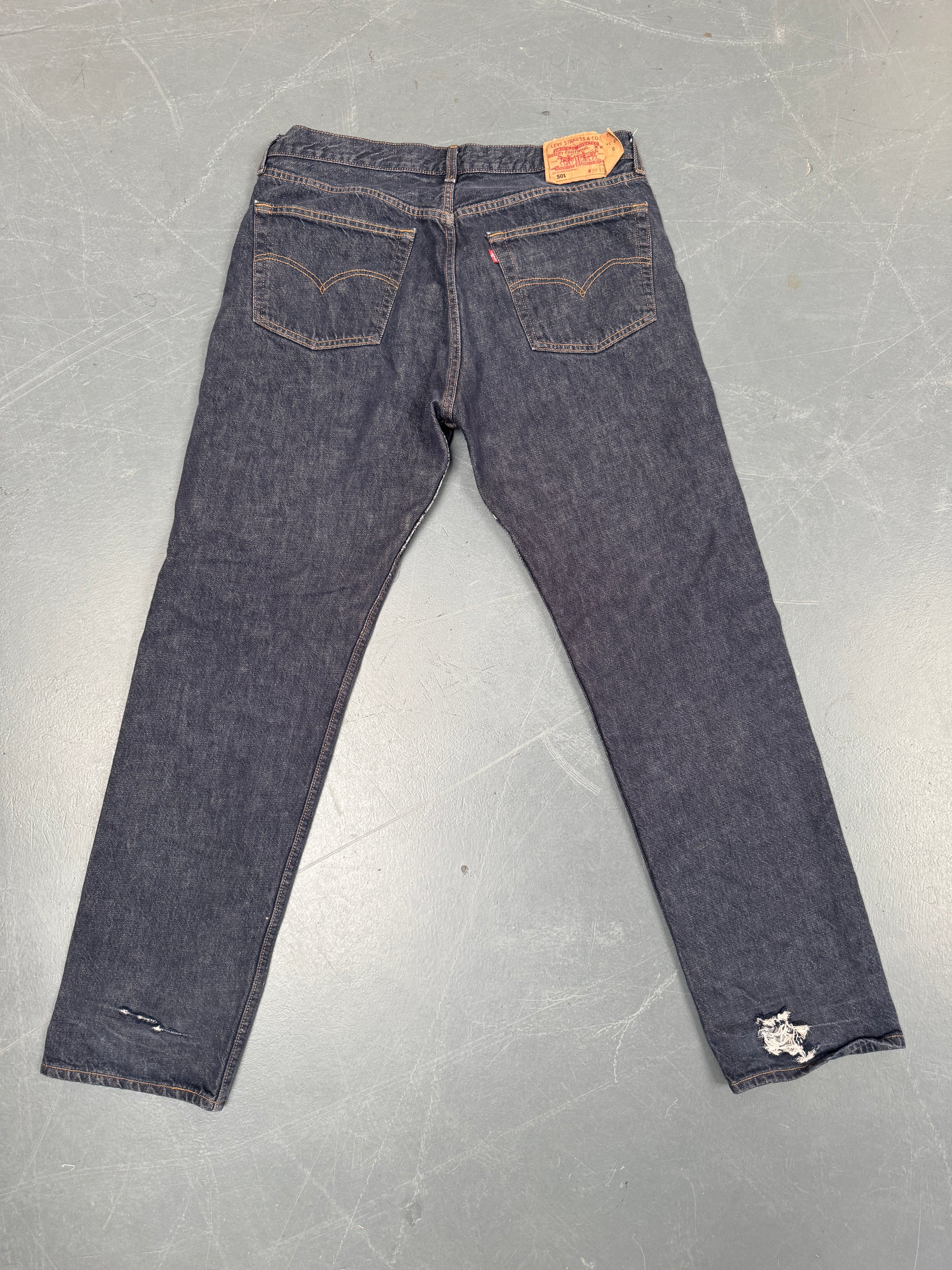 Mens Levis 501 Regular Fit Vintage Jean - W 34 L 33 - Slate Grey SL282