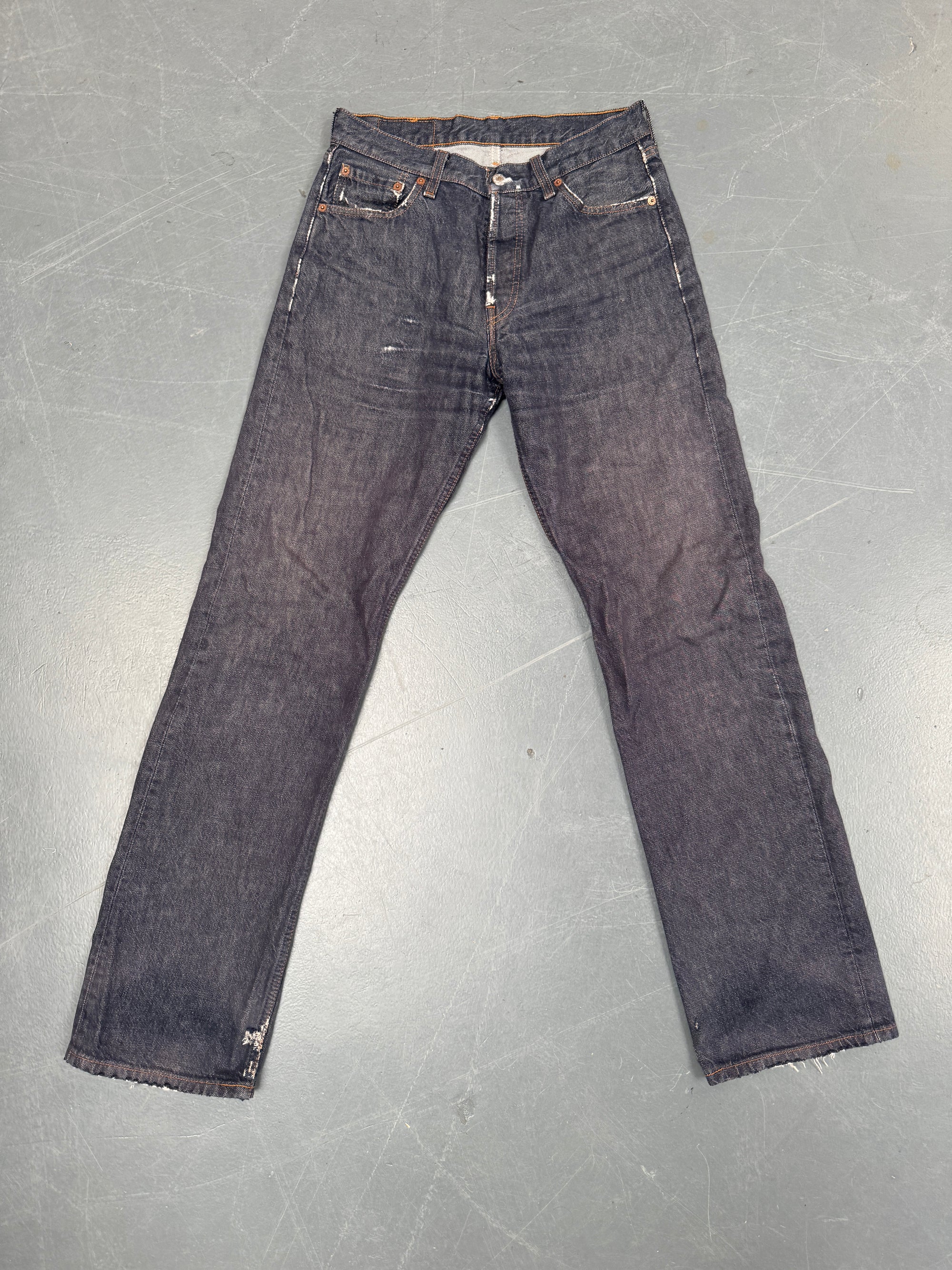 Mens Levis 501 Regular Fit Vintage Jean - W 28 L 32 - Slate Grey SL284