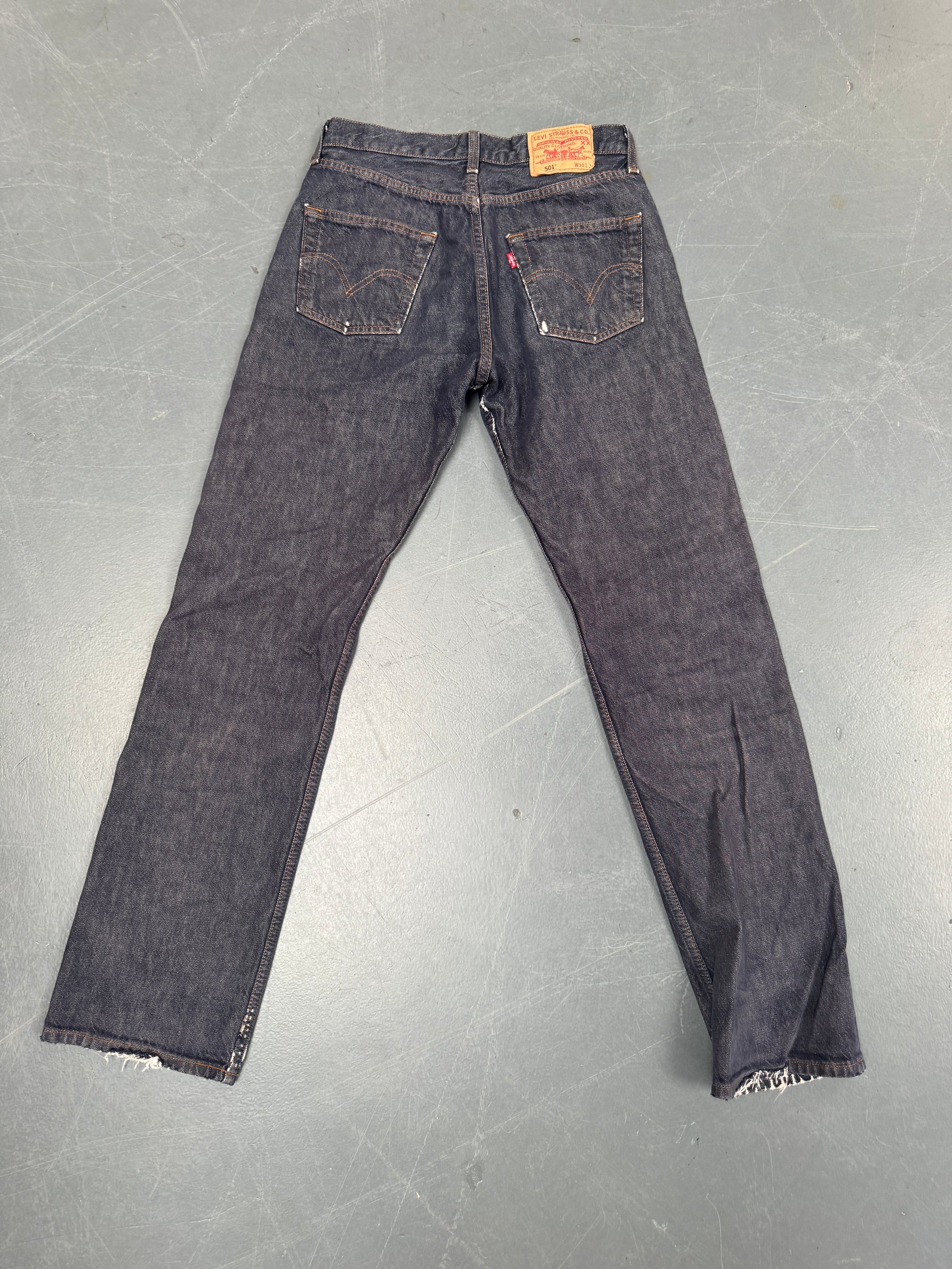Mens Levis 501 Regular Fit Vintage Jean - W 28 L 32 - Slate Grey SL284