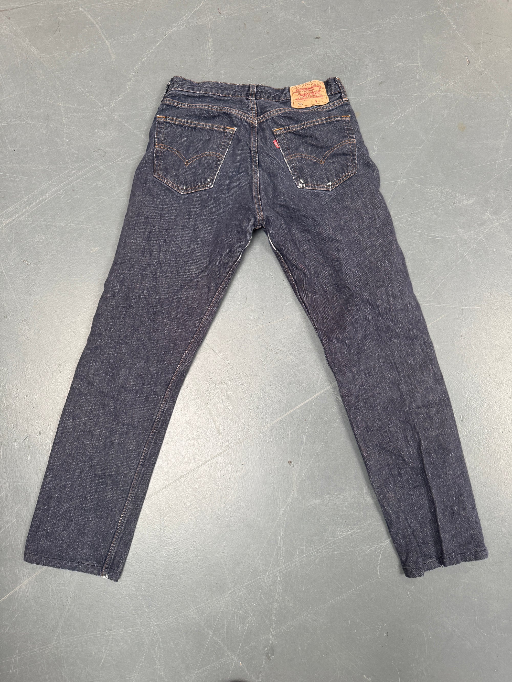 Mens Levis 501 Regular Fit Vintage Jean - W 28 L 31 - Slate Grey SL285