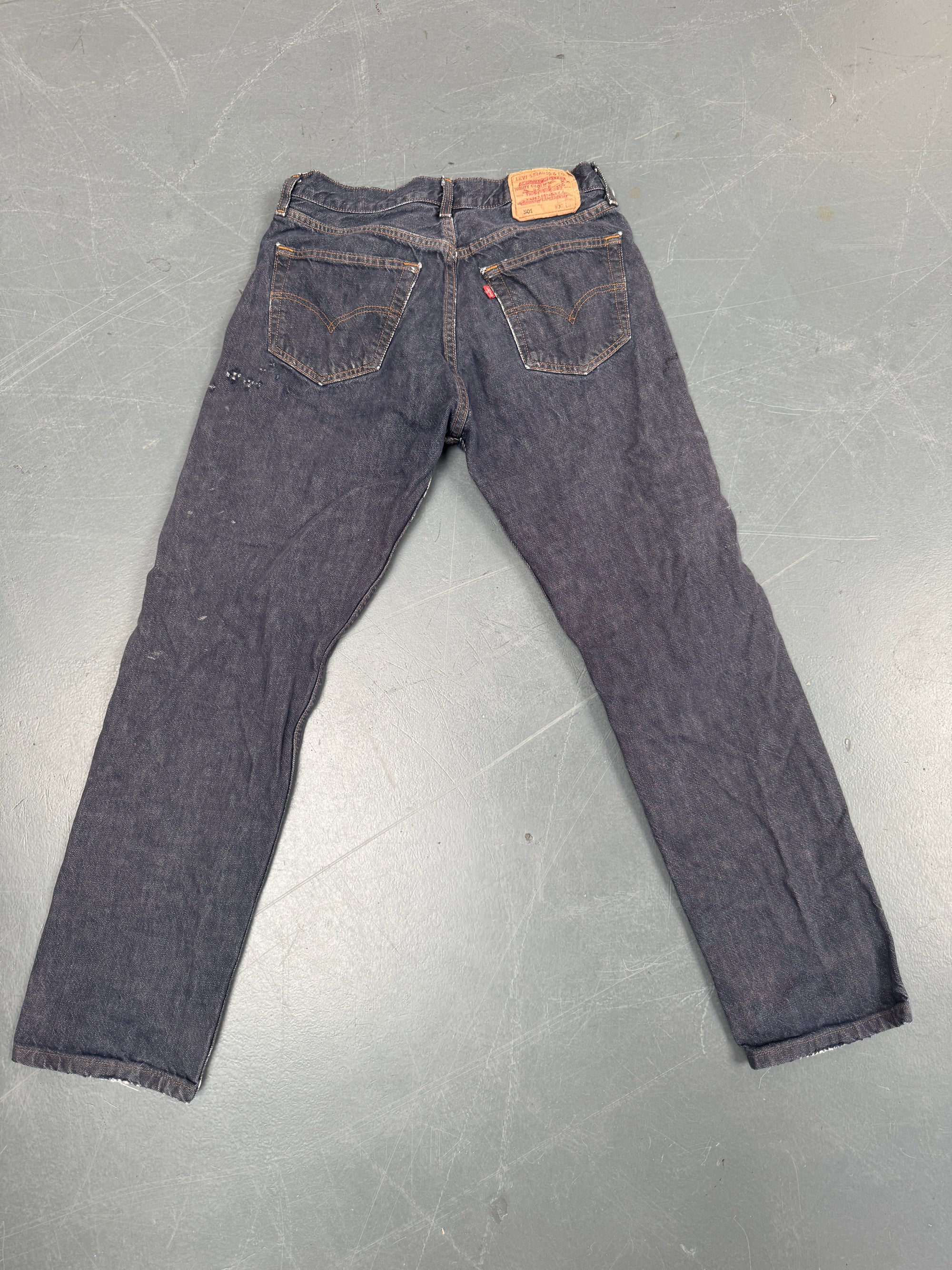Mens Levis 501 Regular Fit Vintage Jean - W 29 L 29 - Slate Grey SL286