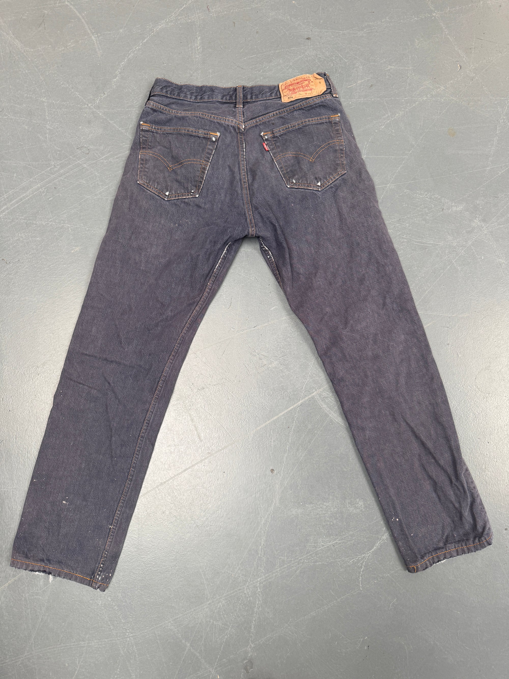 Mens Levis 501 Regular Fit Vintage Jean - W 30 L 30 - Slate Grey SL287