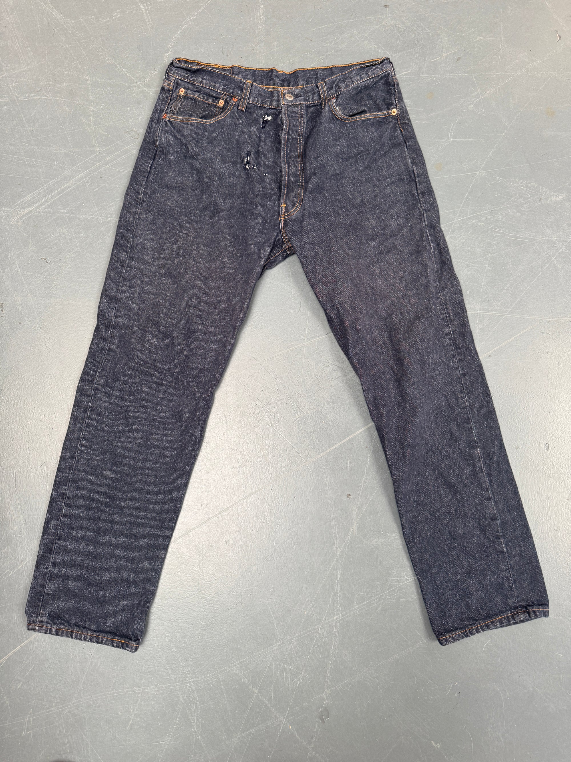 Mens Levis 501 Regular Fit Vintage Jean - W 32 L 30 - Slate Grey SL288