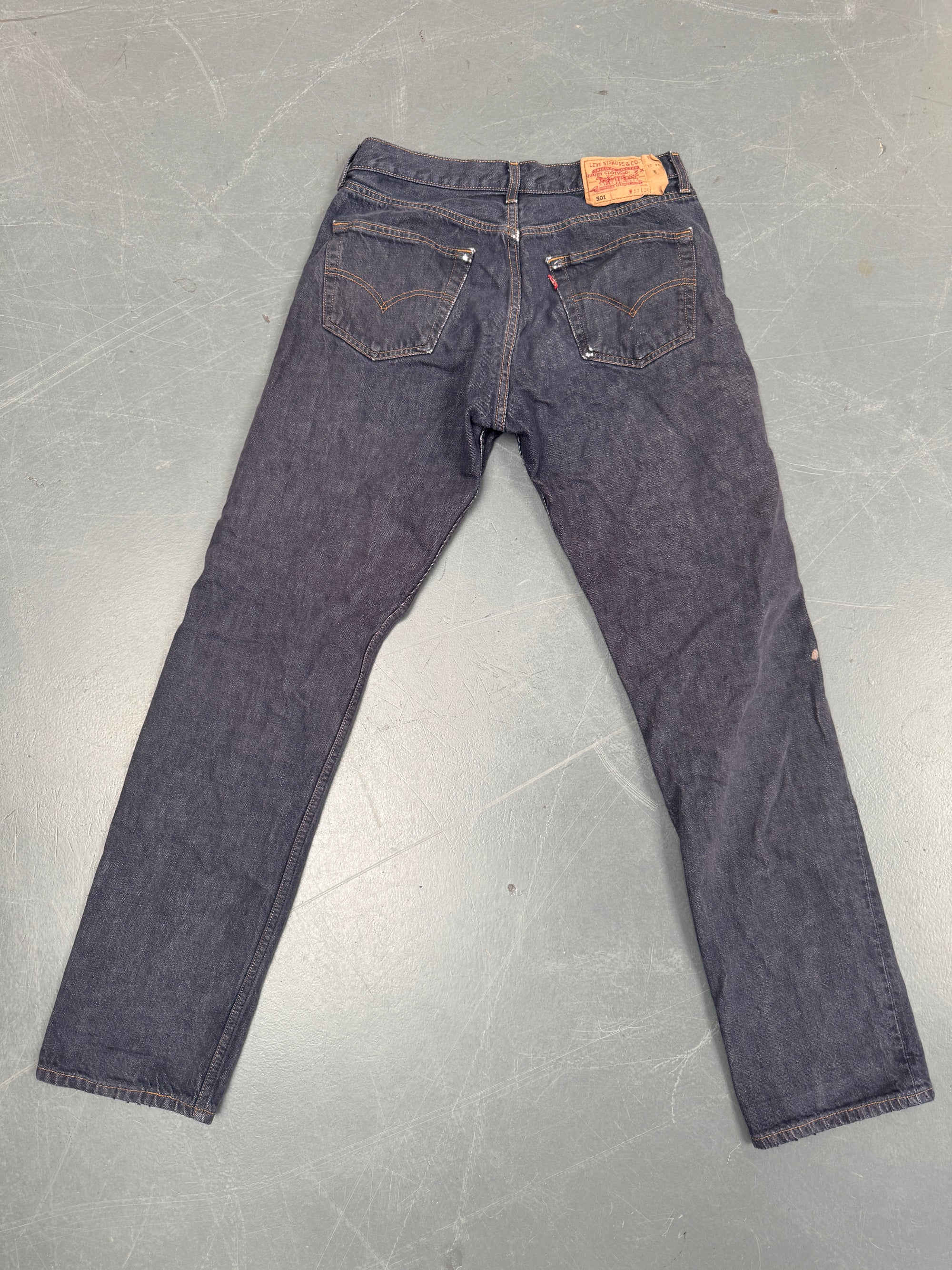 Mens Levis 501 Regular Fit Vintage Jean - W 30 L 32 - Slate Grey SL290