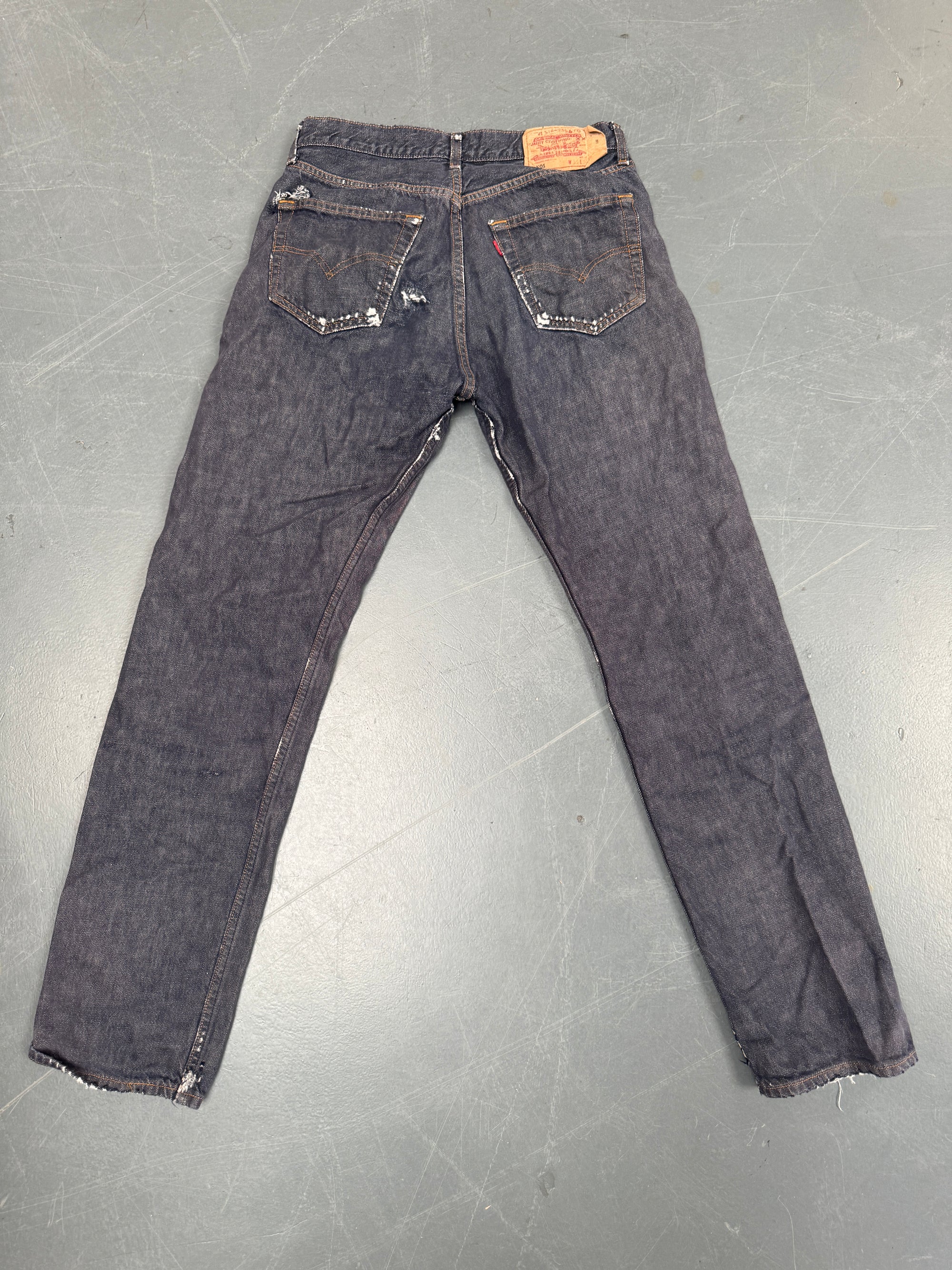 Mens Levis 501 Regular Fit Vintage Jean - W 30 L 32 - Slate Grey SL291