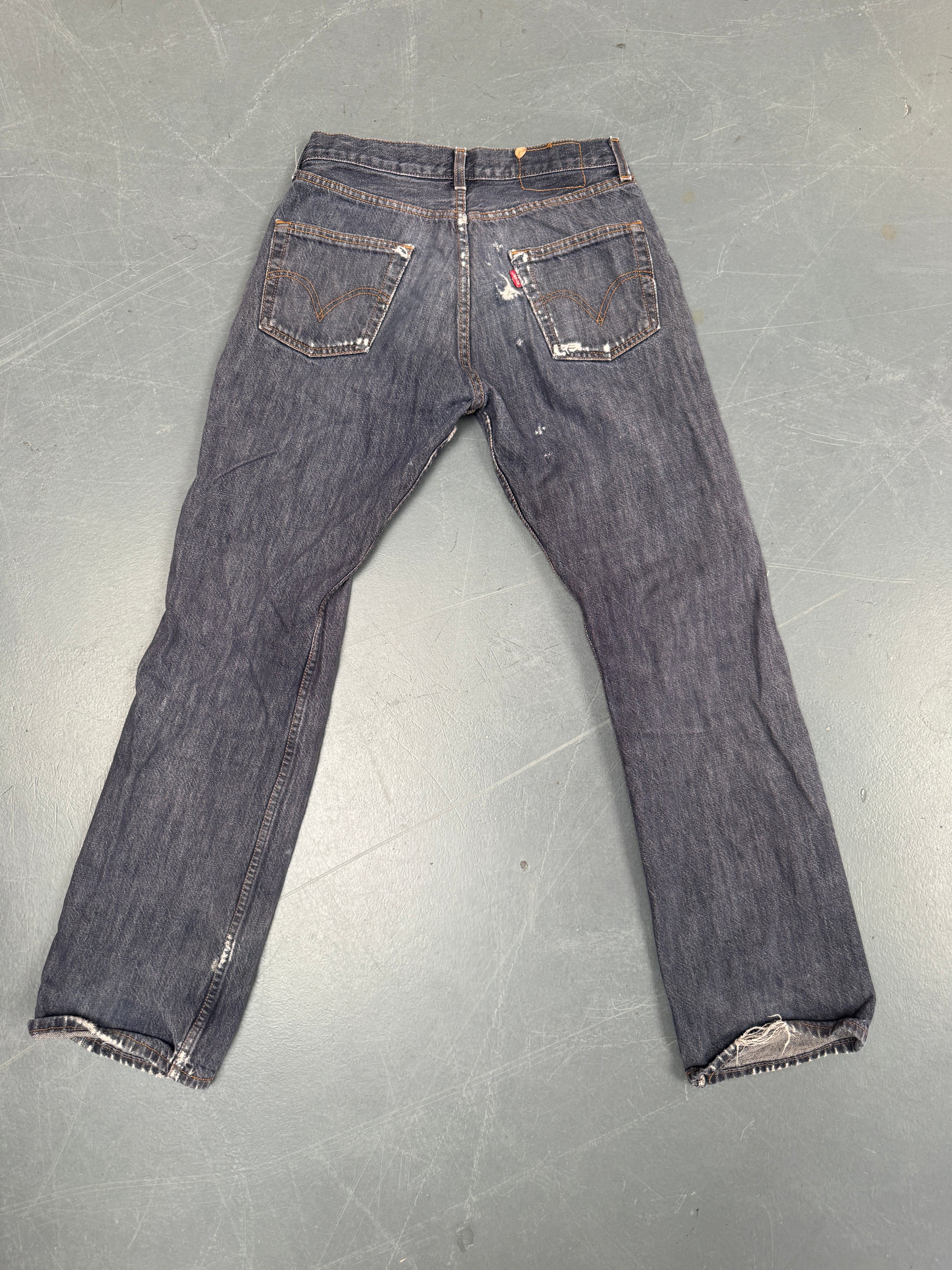 Mens Levis 501 Regular Fit Vintage Jean - W 26 L 30 - Slate Grey SL292