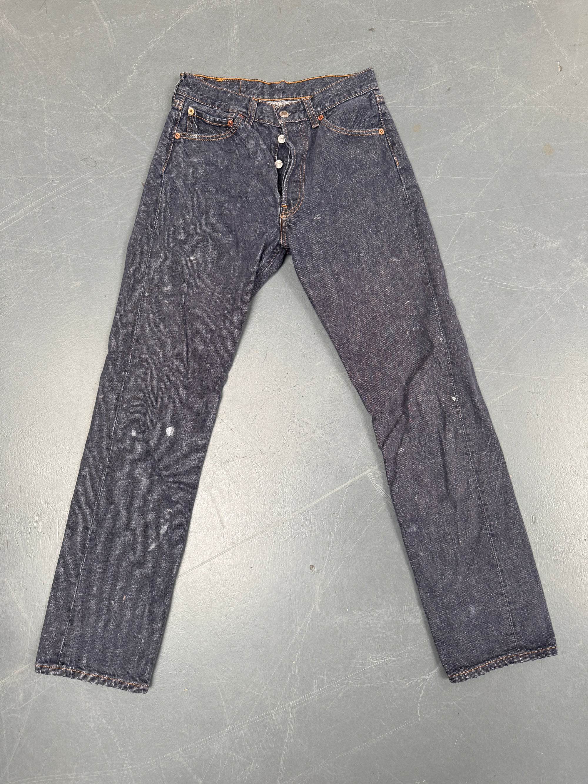 Mens Levis 501 Regular Fit Vintage Jean - W 25 L 30 - Slate Grey SL294