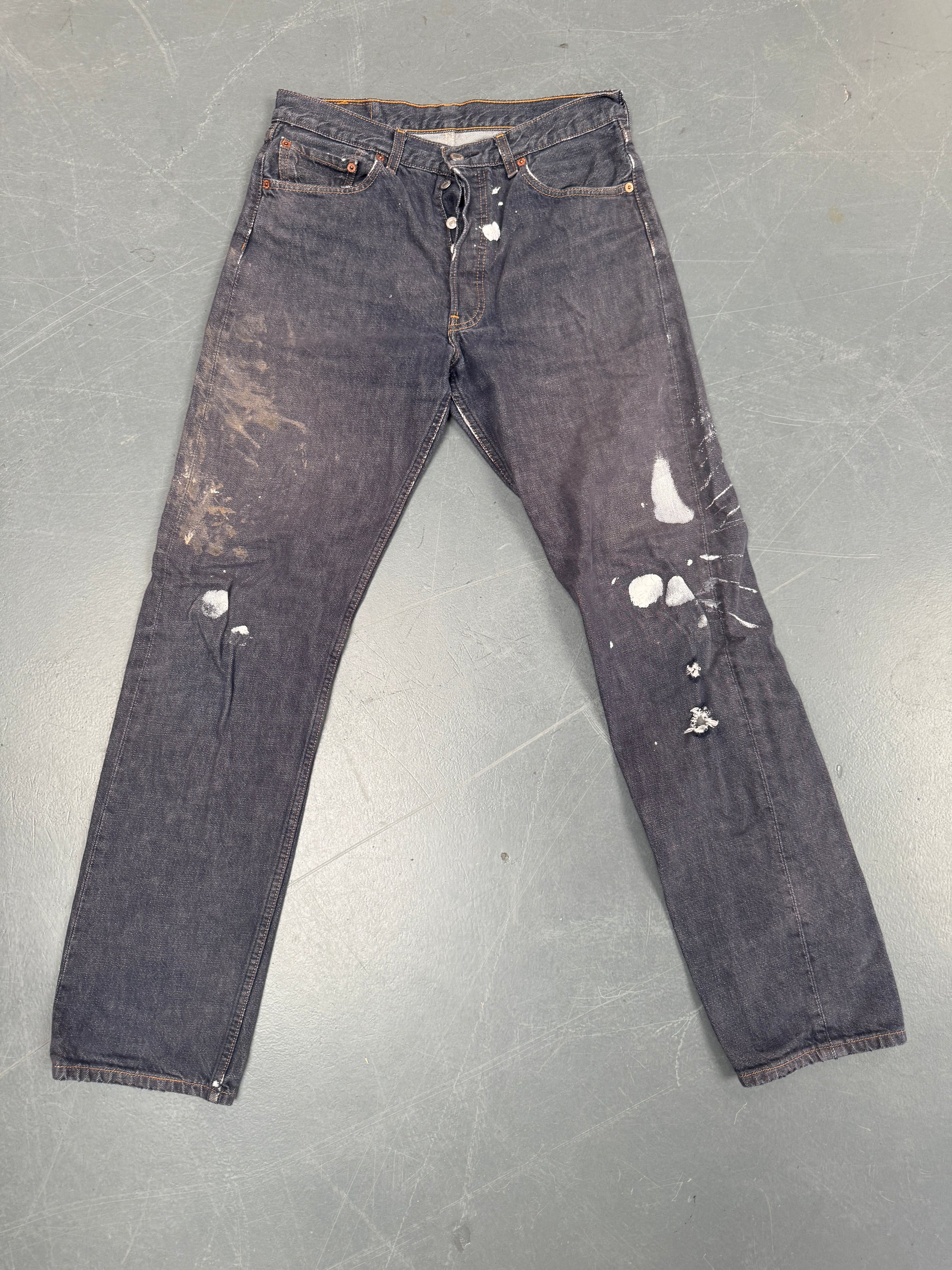 Mens Levis 501 Regular Fit Vintage Jean - W 30 L 32 - Slate Grey SL295