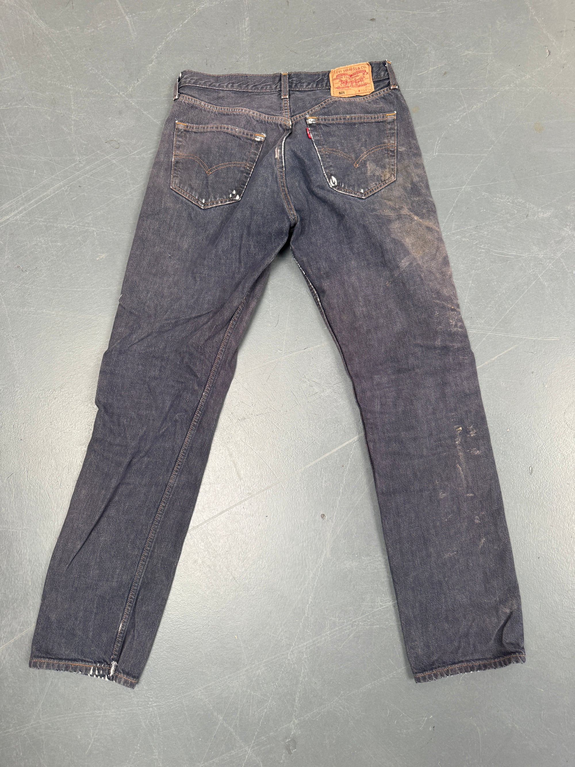 Mens Levis 501 Regular Fit Vintage Jean - W 30 L 32 - Slate Grey SL295