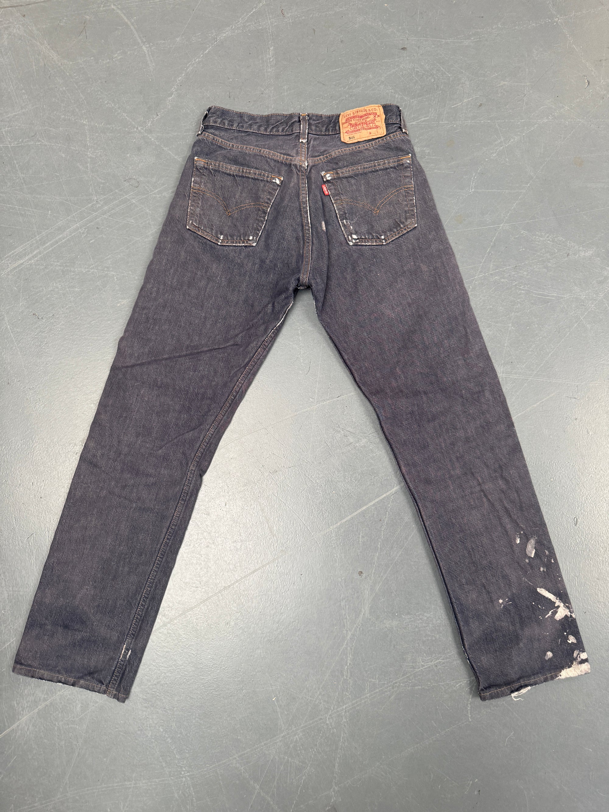 Mens Levis 501 Regular Fit Vintage Jean - W 26 L 29 - Slate Grey SL296