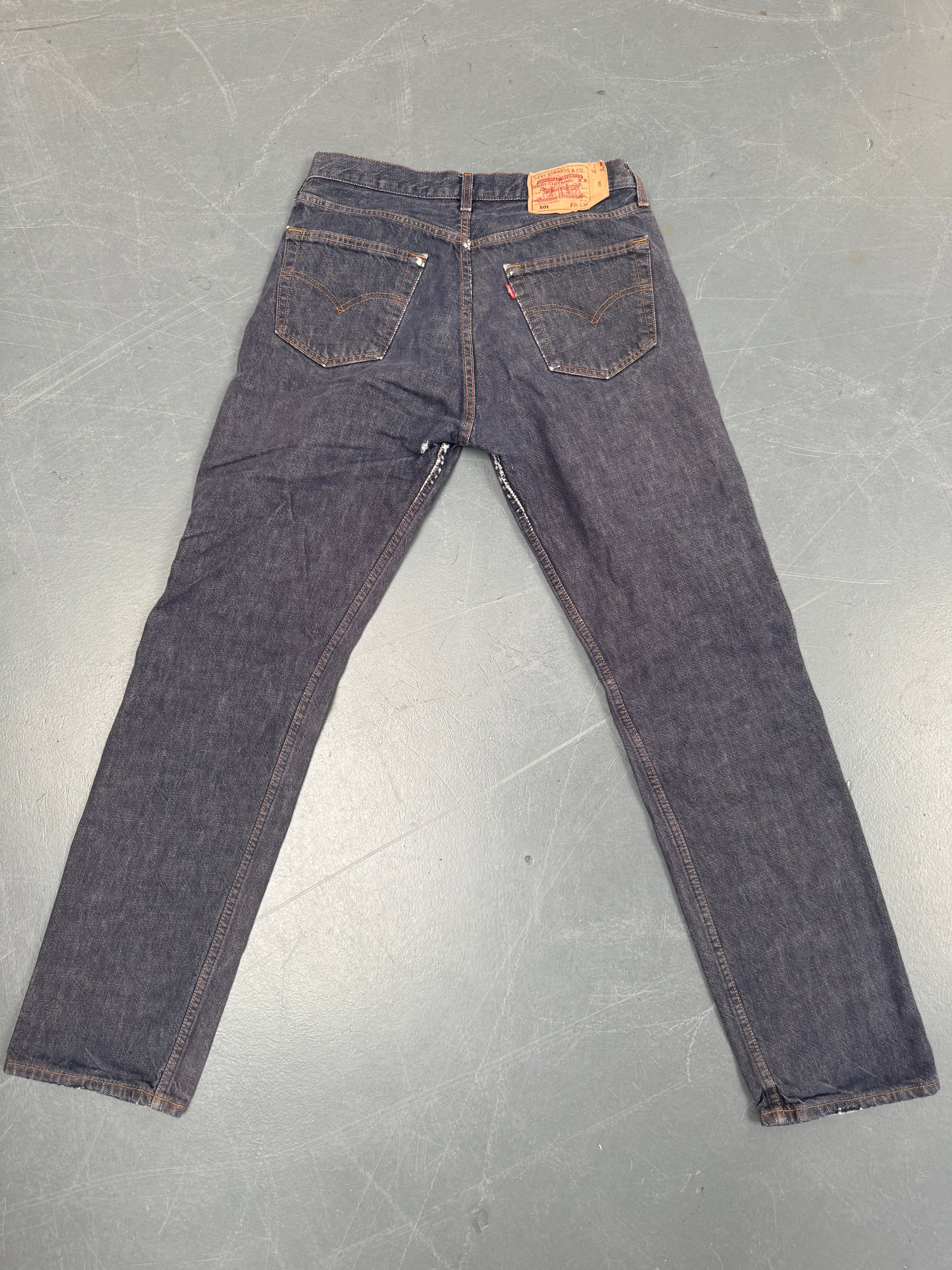 Mens Levis 501 Regular Fit Vintage Jean - W 30 L 33 - Slate Grey SL297