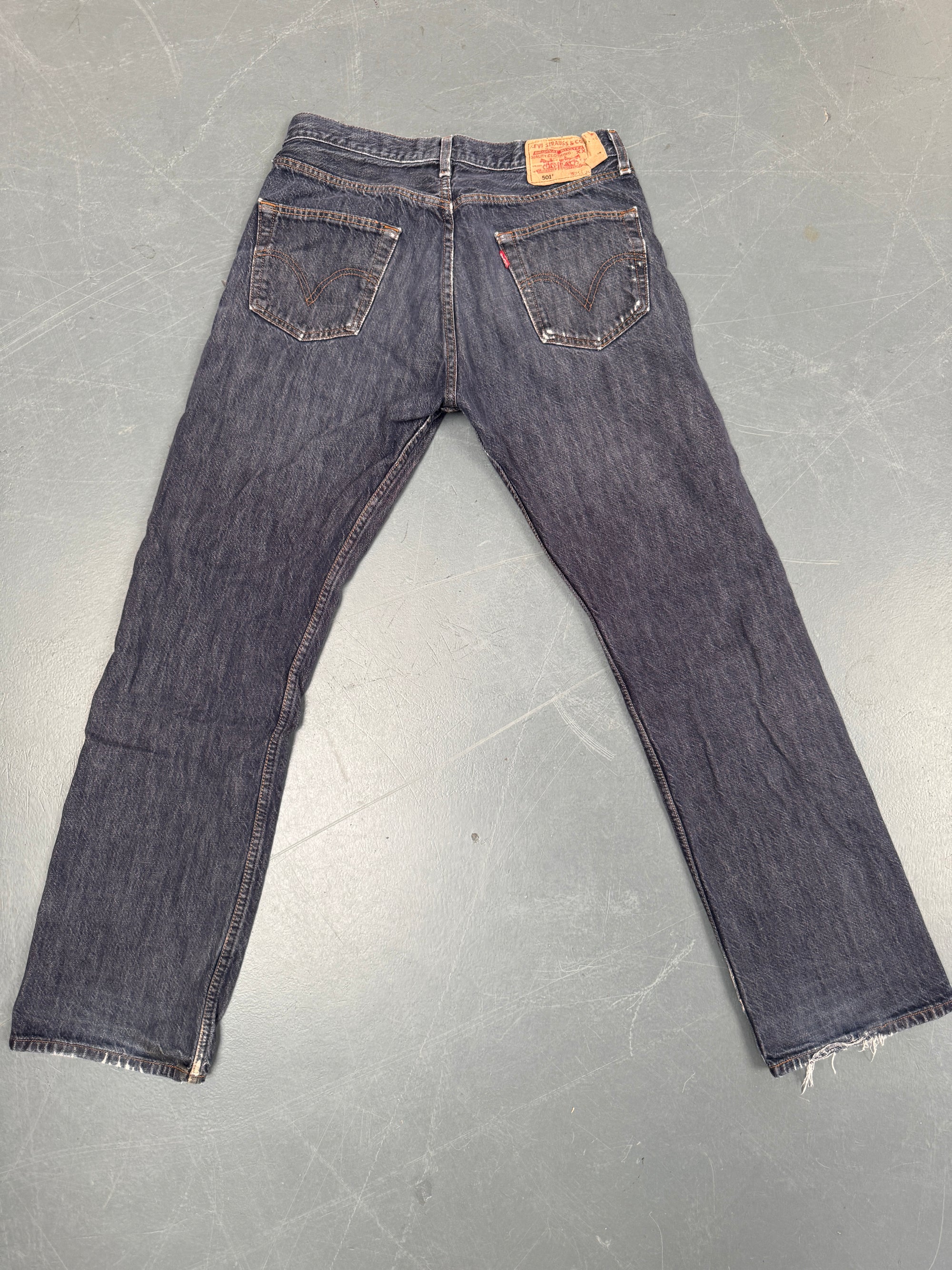 Mens Levis 501 Regular Fit Vintage Jean - W 32 L 32 - Slate Grey SL298