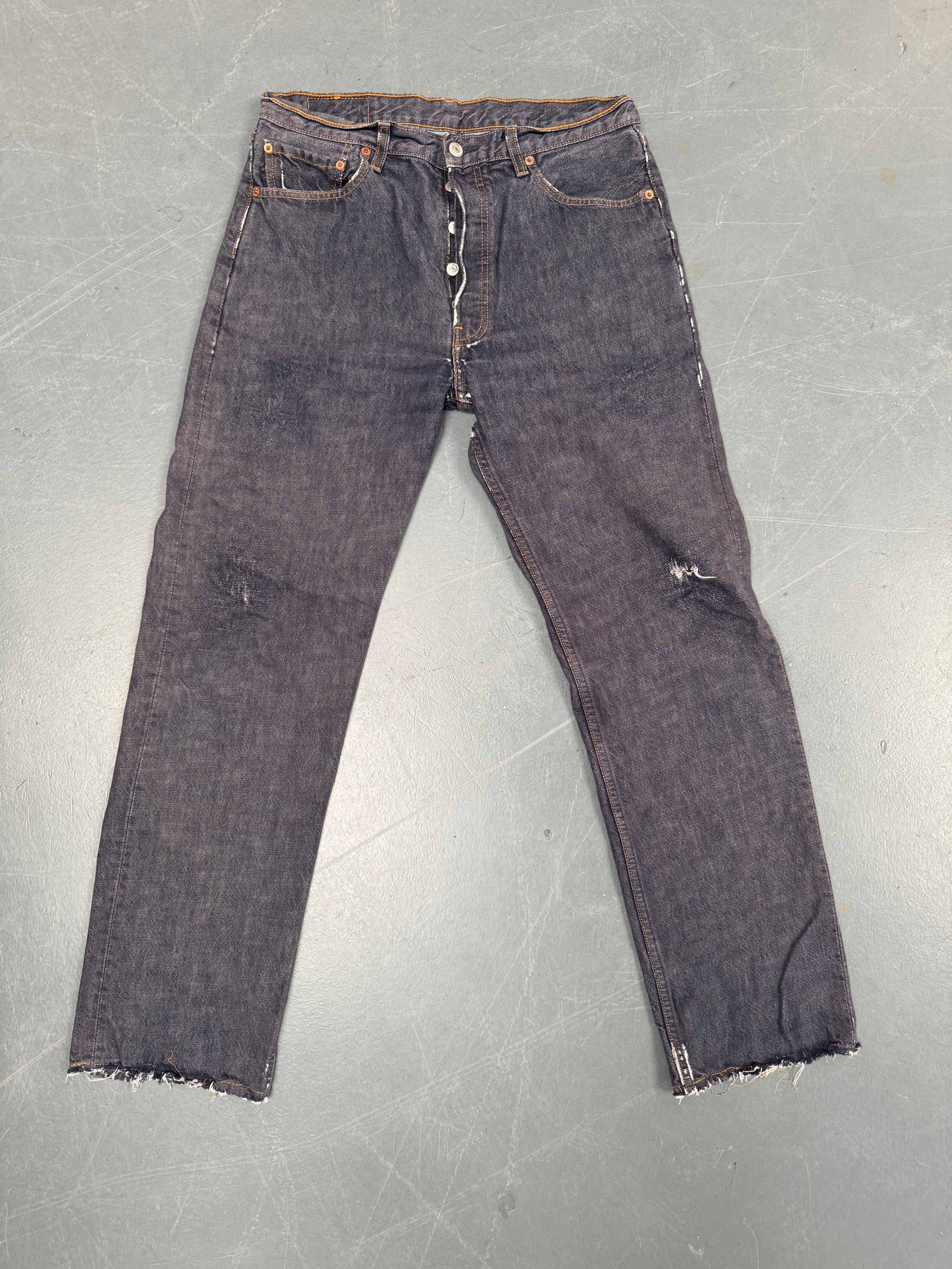 Mens Levis 501 Regular Fit Vintage Jean - W 30 L 31 - Slate Grey SL300