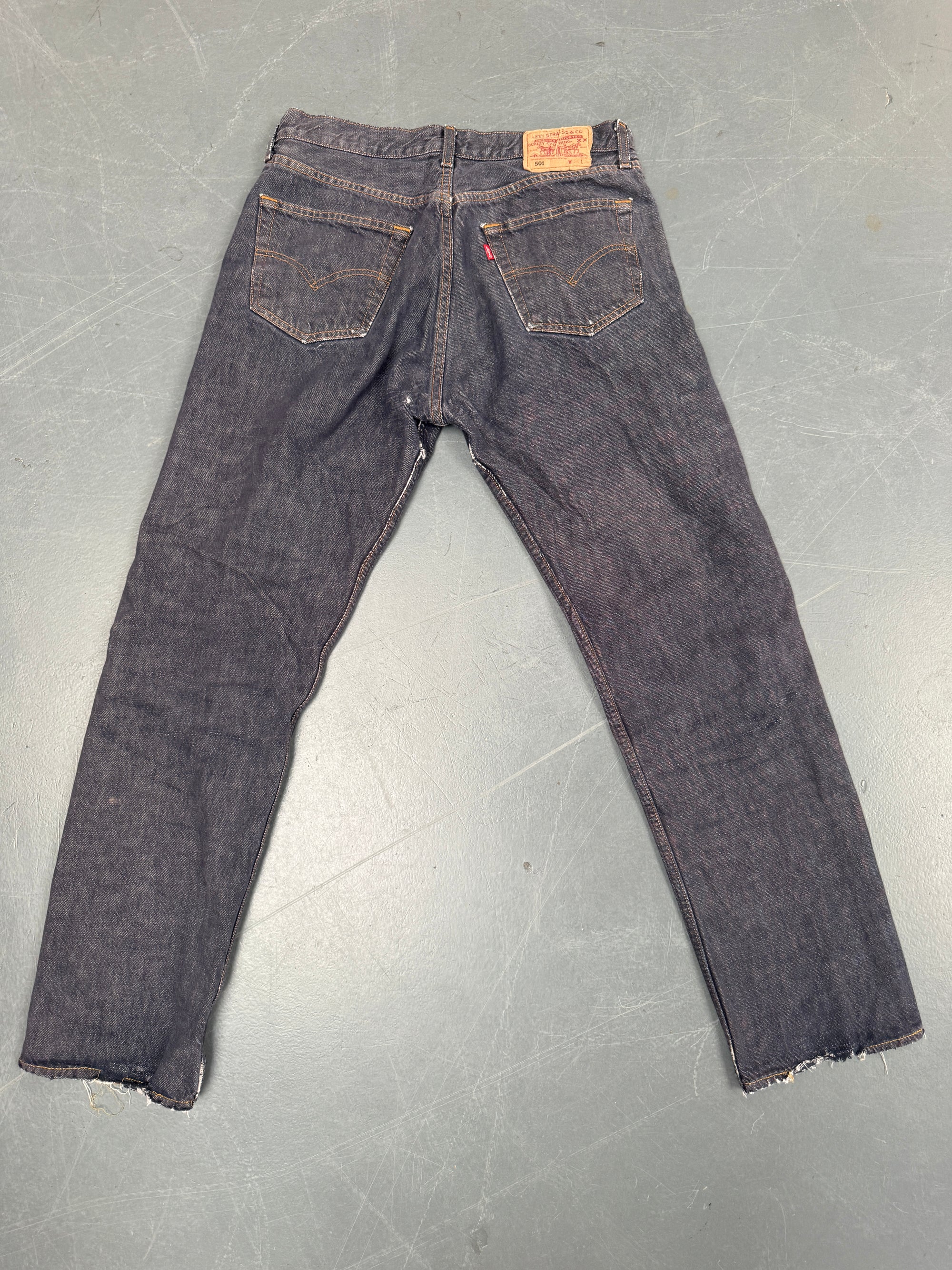 Mens Levis 501 Regular Fit Vintage Jean - W 30 L 31 - Slate Grey SL300