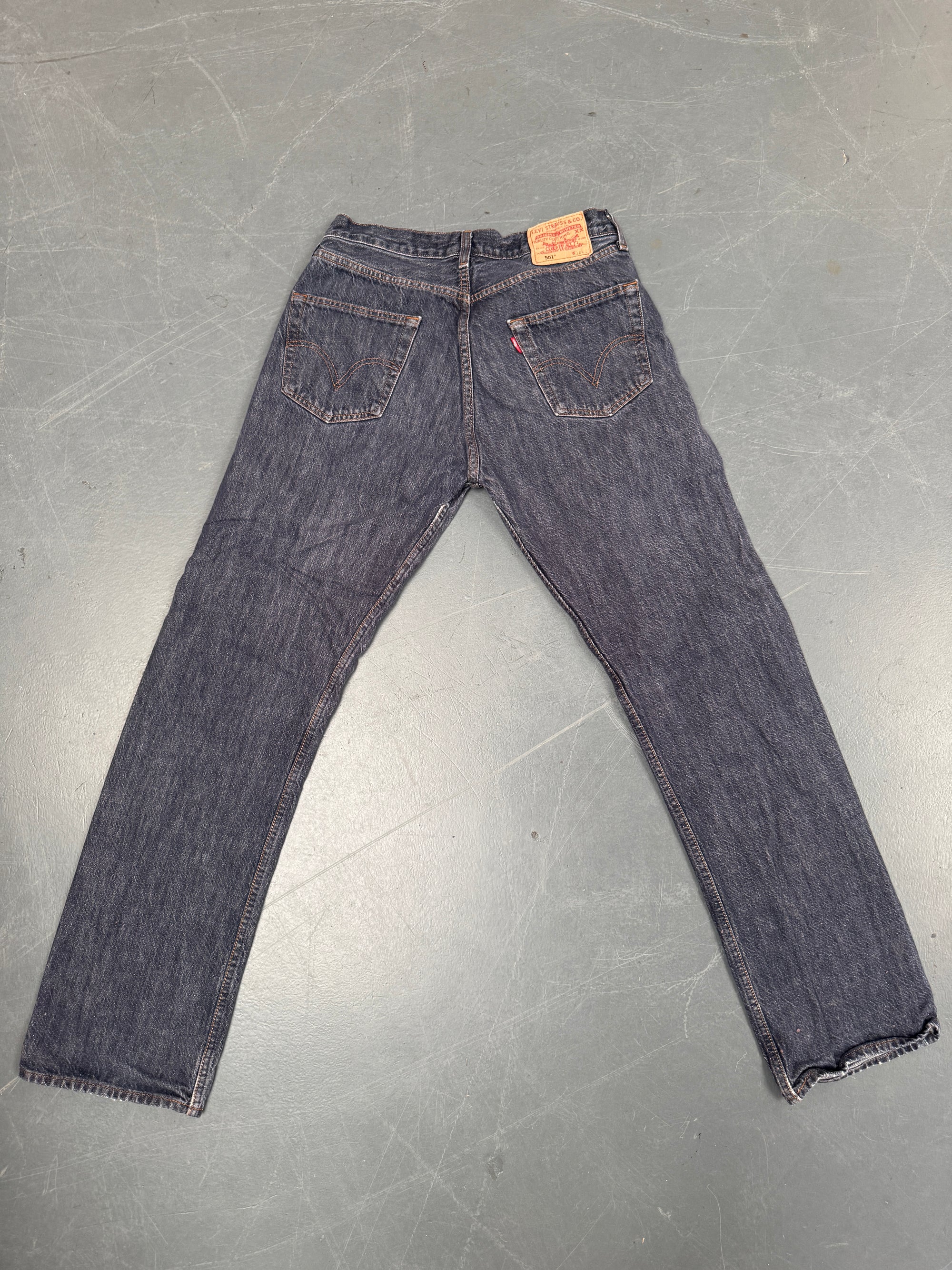 Mens Levis 501 Regular Fit Vintage Jean - W 30 L 32 - Slate Grey SL303