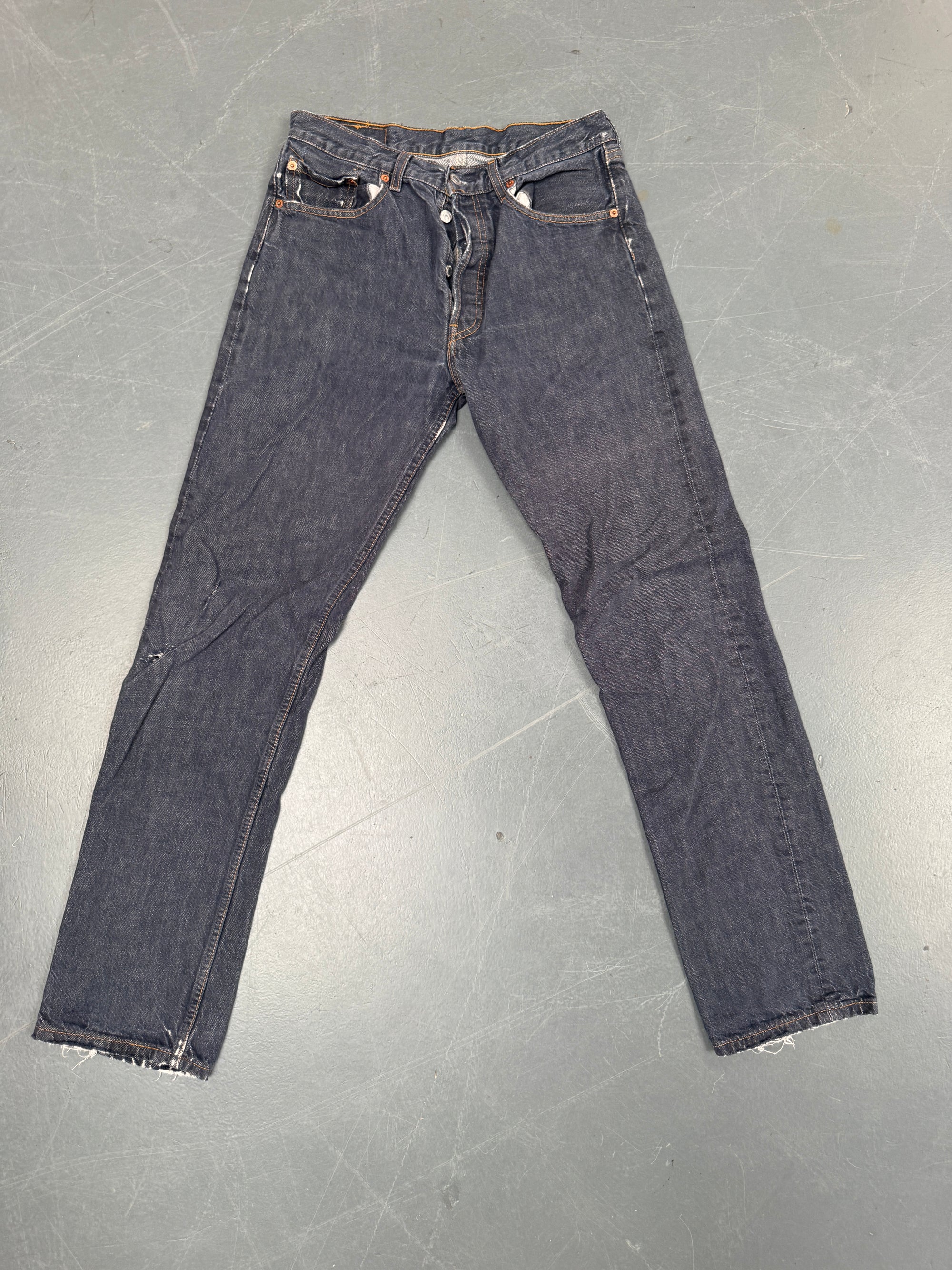 Mens Levis 501 Regular Fit Vintage Jean - W 29 L 32 - Slate Grey SL304