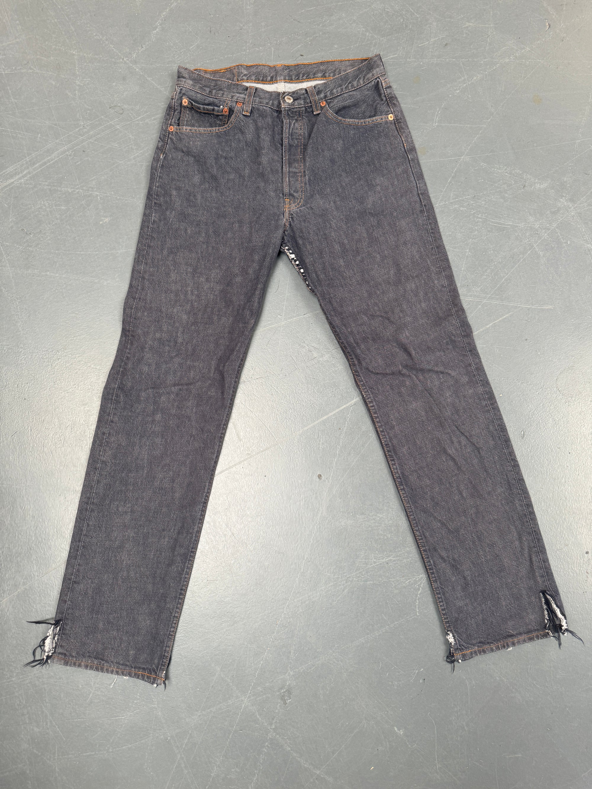 Mens Levis 501 Regular Fit Vintage Jean - W 30 L 32 - Slate Grey SL305