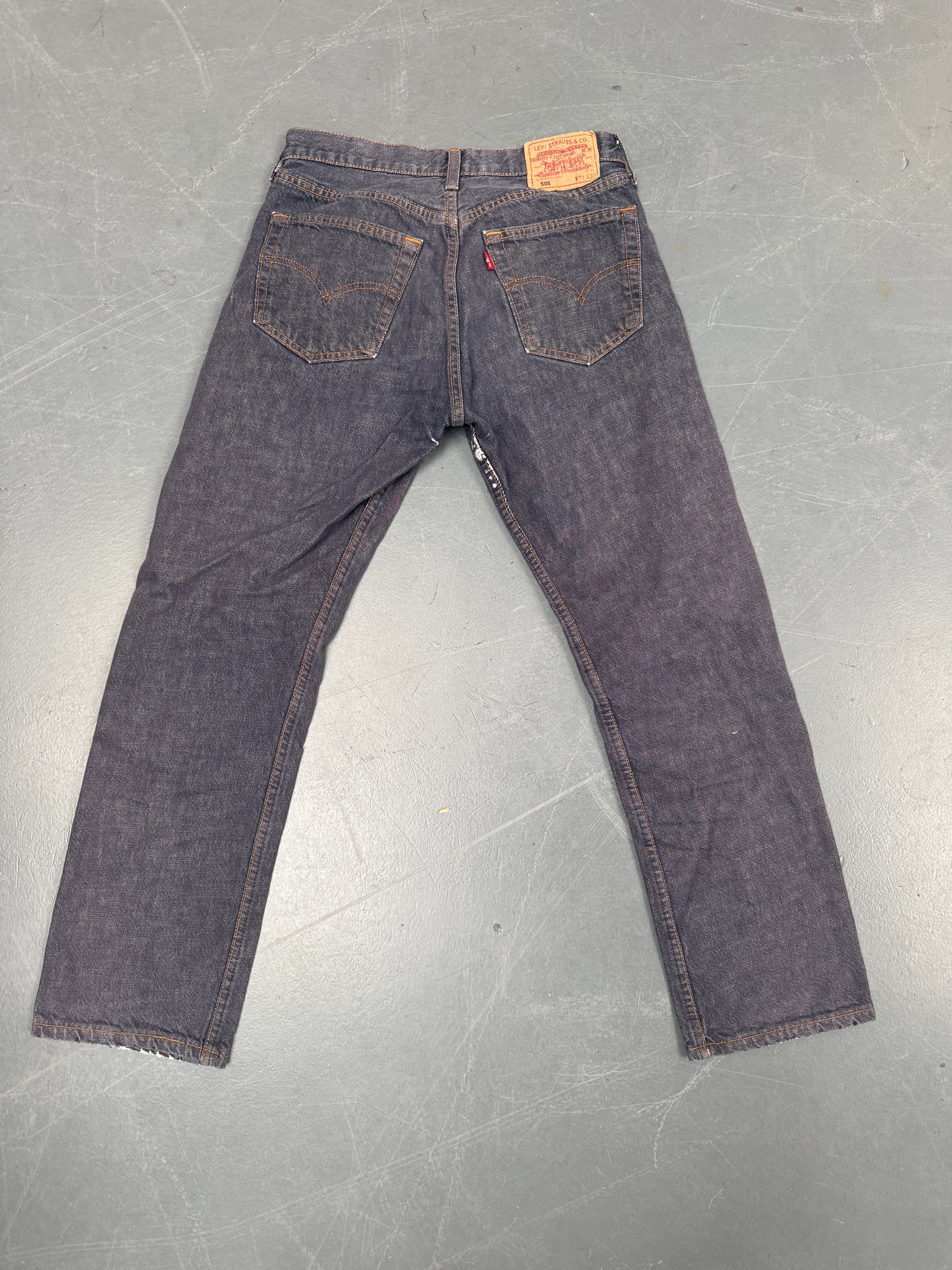 Mens Levis 501 Regular Fit Vintage Jean - W 28 L 28 - Slate Grey SL310