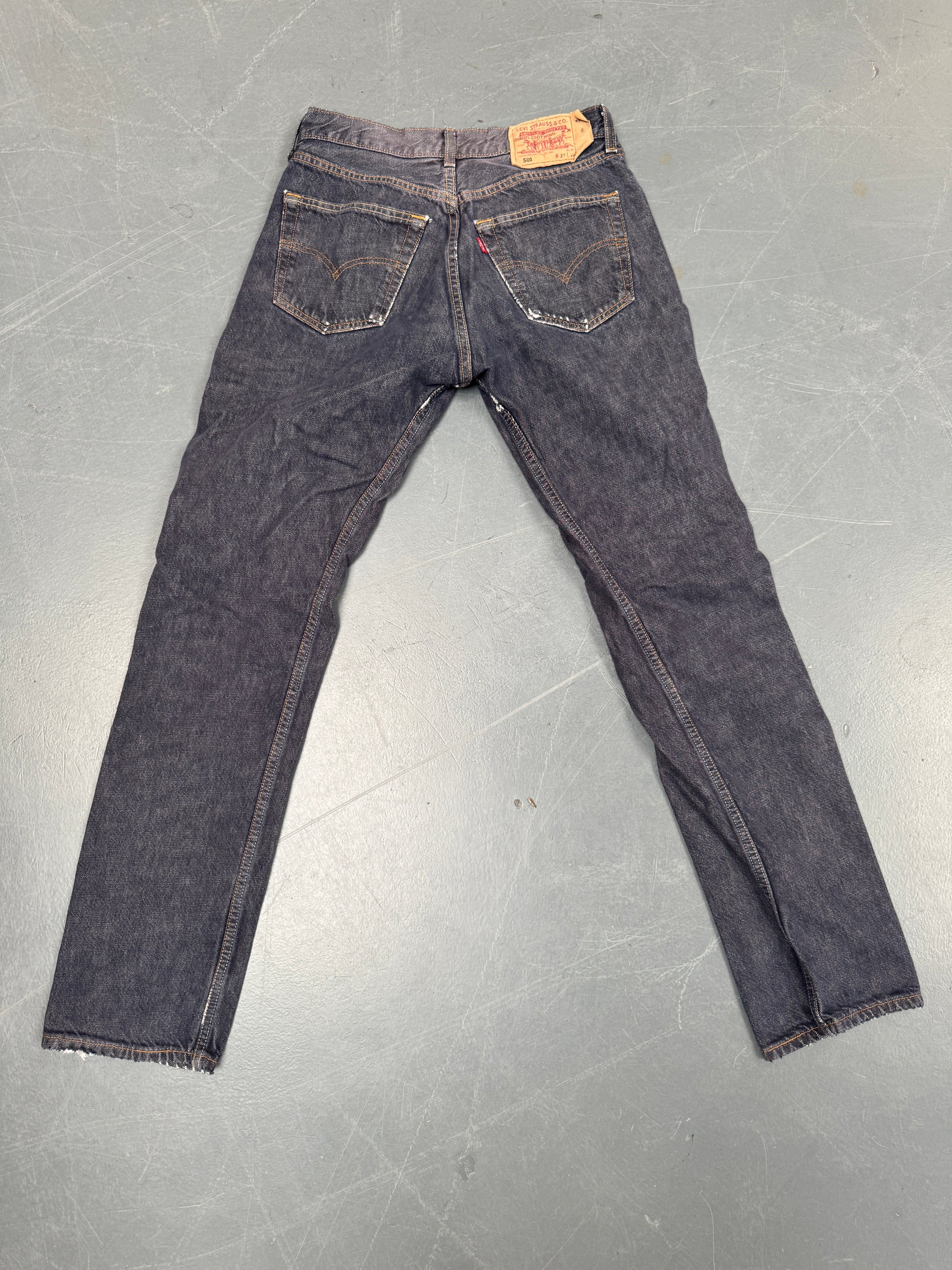 Mens Levis 501 Regular Fit Vintage Jean - W 28 L 32 - Slate Grey SL311