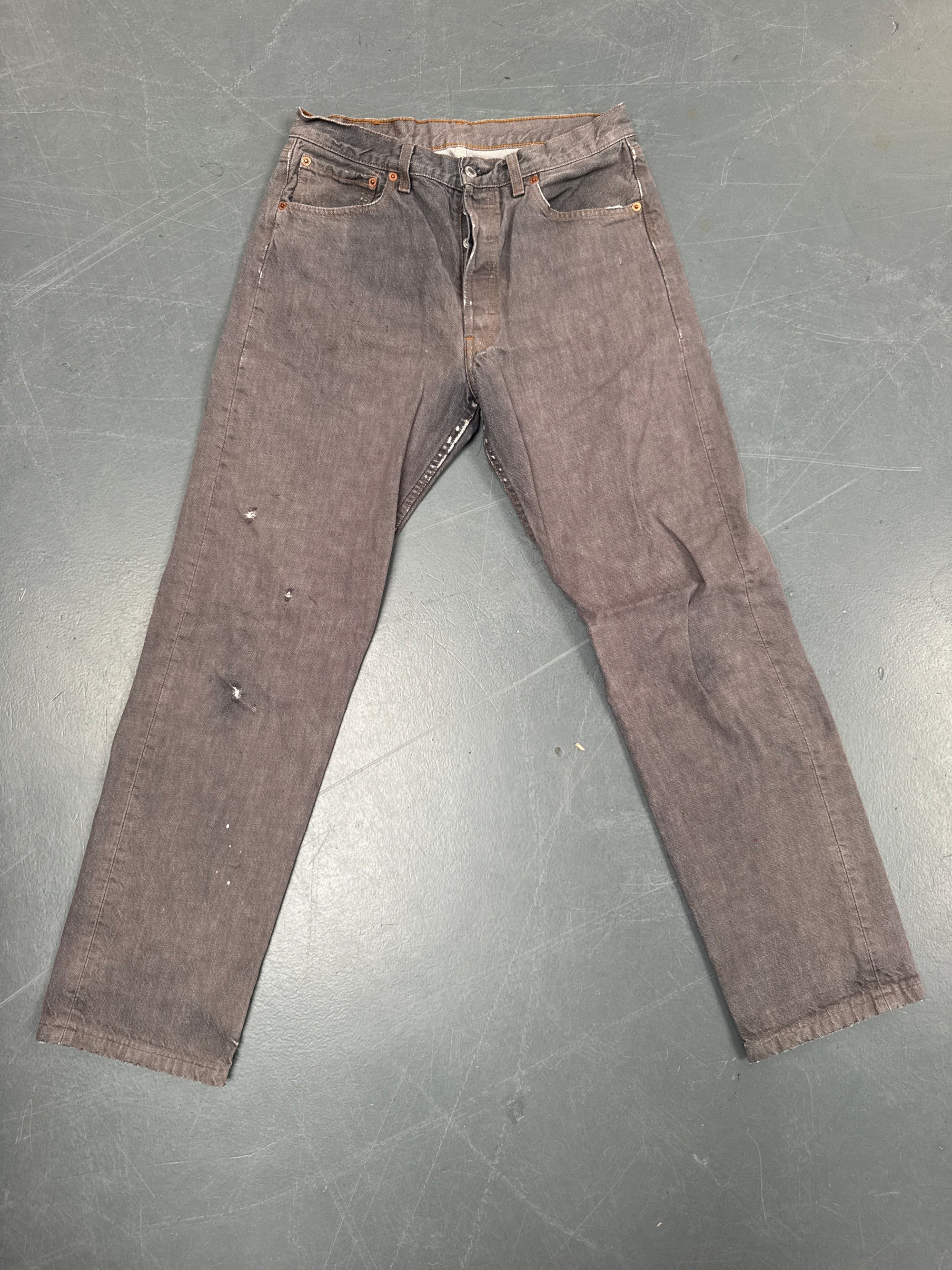 Mens Levis 501 Regular Fit Vintage Jean - W 30 L 31 - Slate Grey SL314