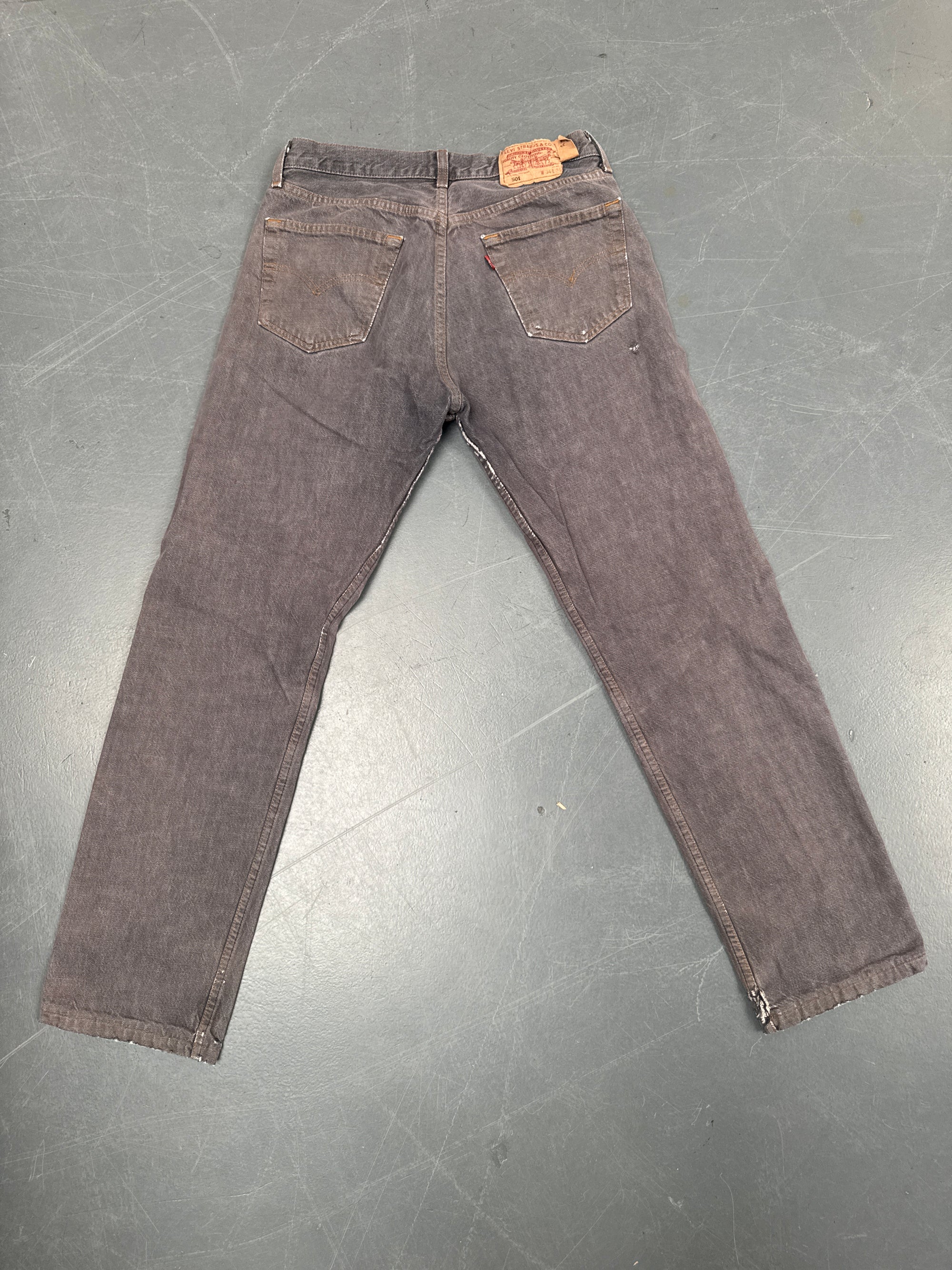 Mens Levis 501 Regular Fit Vintage Jean - W 30 L 31 - Slate Grey SL314