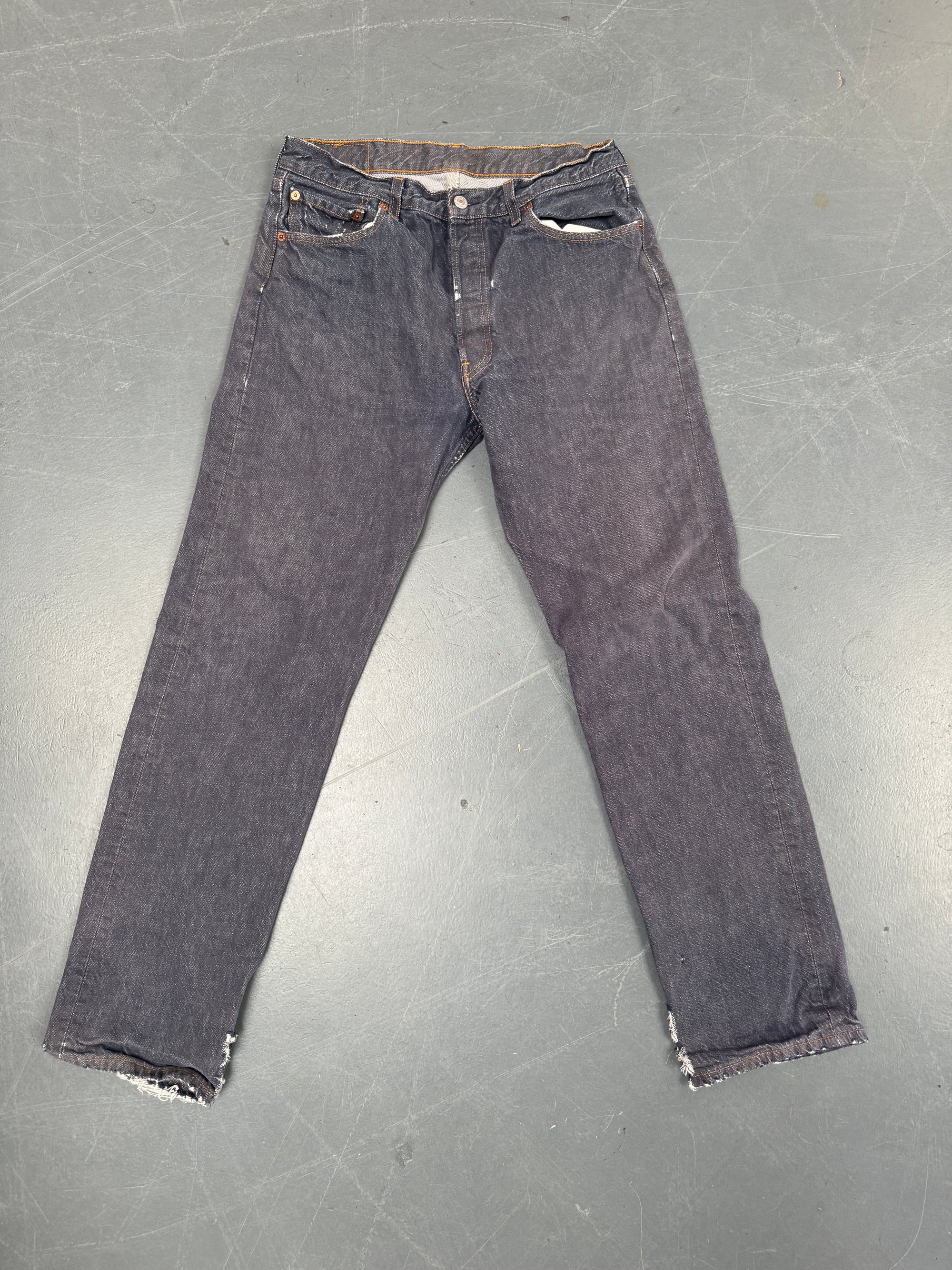 Mens Levis 501 Regular Fit Vintage Jean - W 30 L 31 - Slate Grey SL317