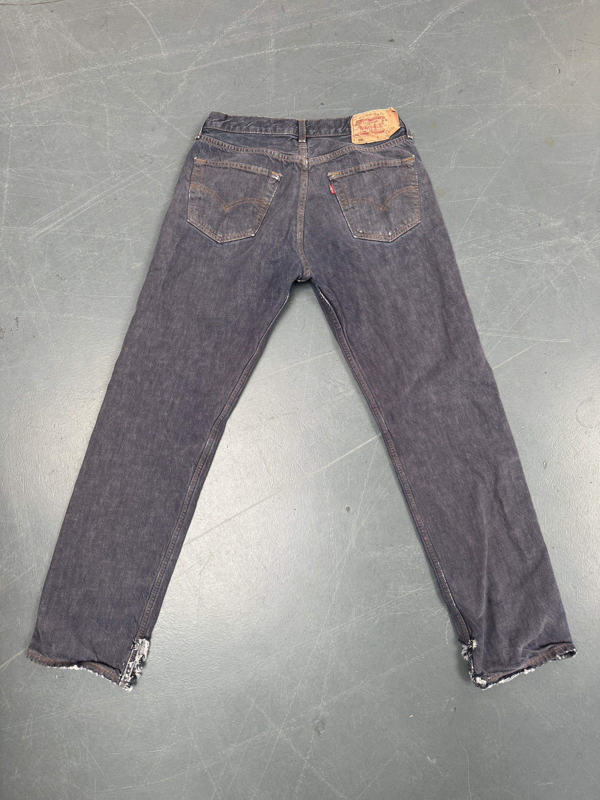 Mens Levis 501 Regular Fit Vintage Jean - W 30 L 31 - Slate Grey SL317