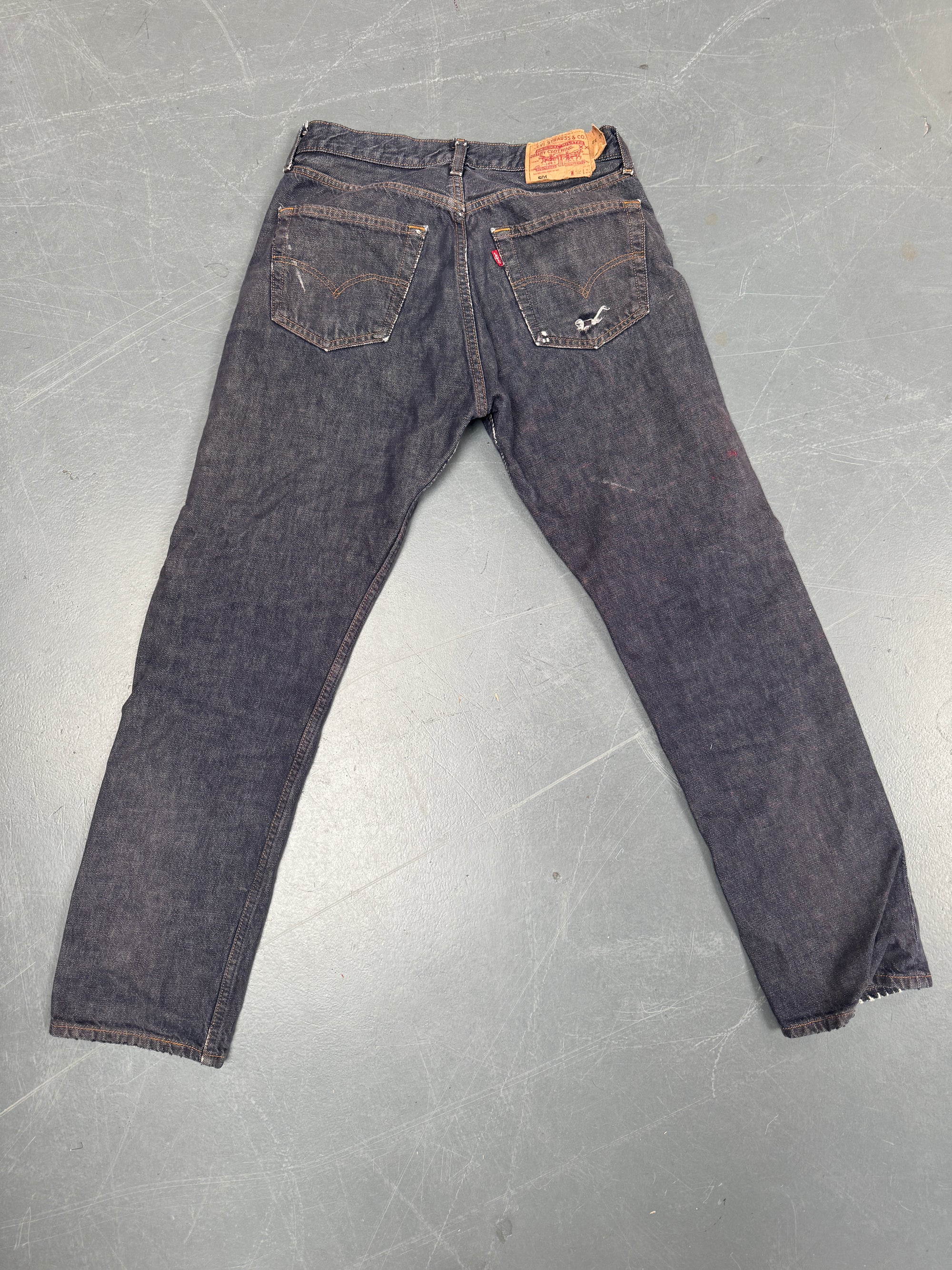 Mens Levis 501 Regular Fit Vintage Jean - W 30 L 30 - Slate Grey SL318