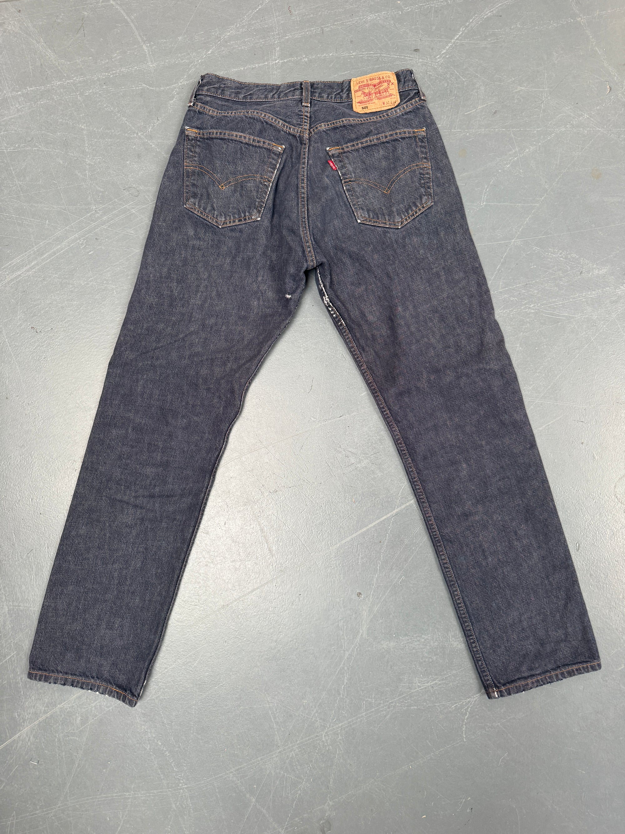 Mens Levis 501 Regular Fit Vintage Jean - W 28 L 30 - Slate Grey SL320