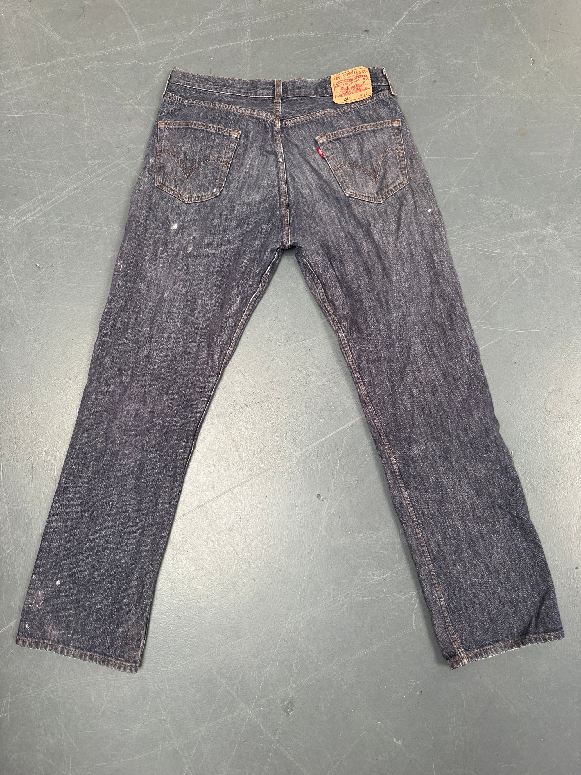 Mens Levis 501 Regular Fit Vintage Jean - W 34 L 33 - Slate Grey SL321