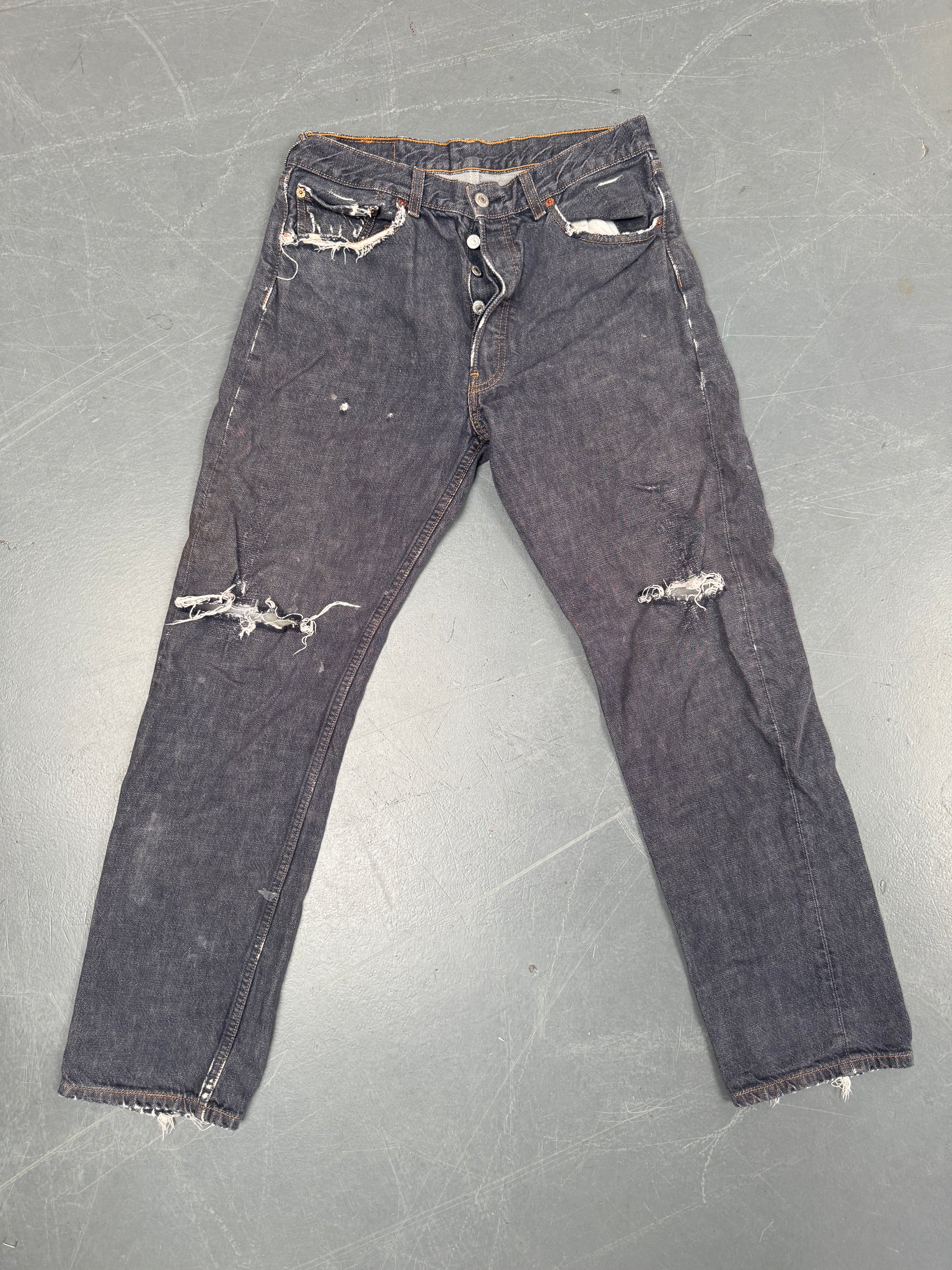 Mens Levis 501 Regular Fit Vintage Jean - W 29 L 29 - Slate Grey SL323