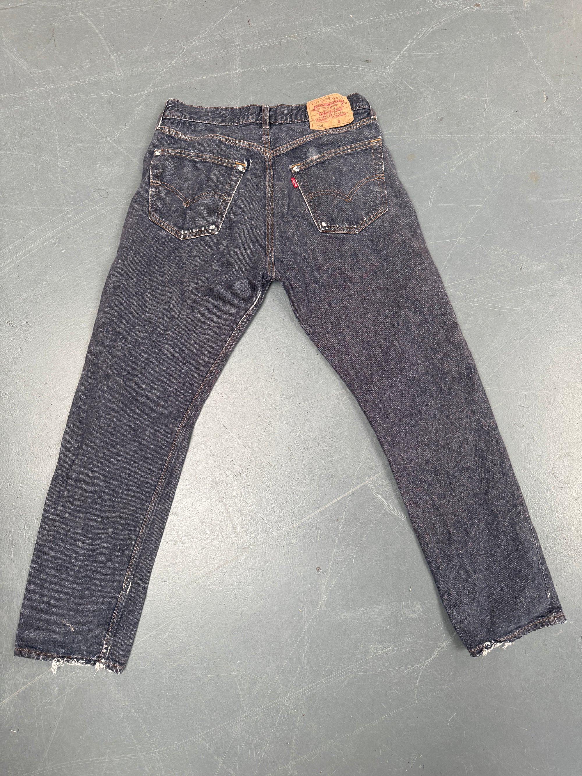 Mens Levis 501 Regular Fit Vintage Jean - W 29 L 29 - Slate Grey SL323