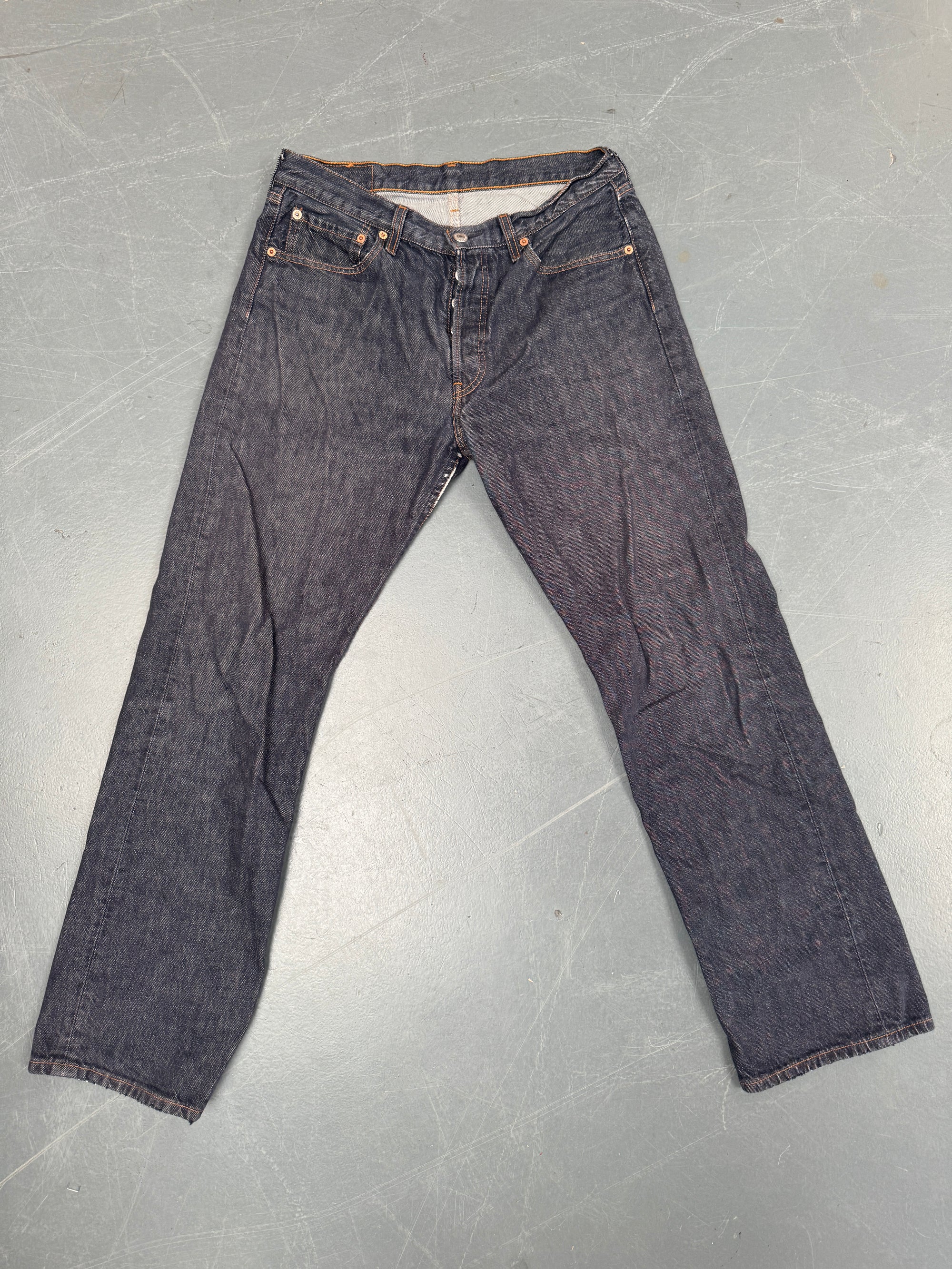 Mens Levis 501 Regular Fit Vintage Jean - W 30 L 31 - Slate Grey SL324