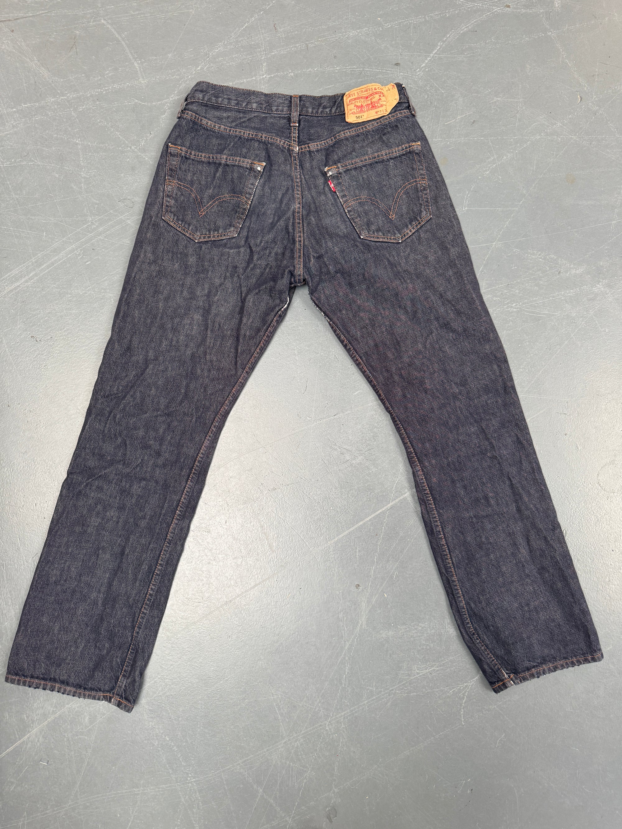 Mens Levis 501 Regular Fit Vintage Jean - W 30 L 31 - Slate Grey SL324