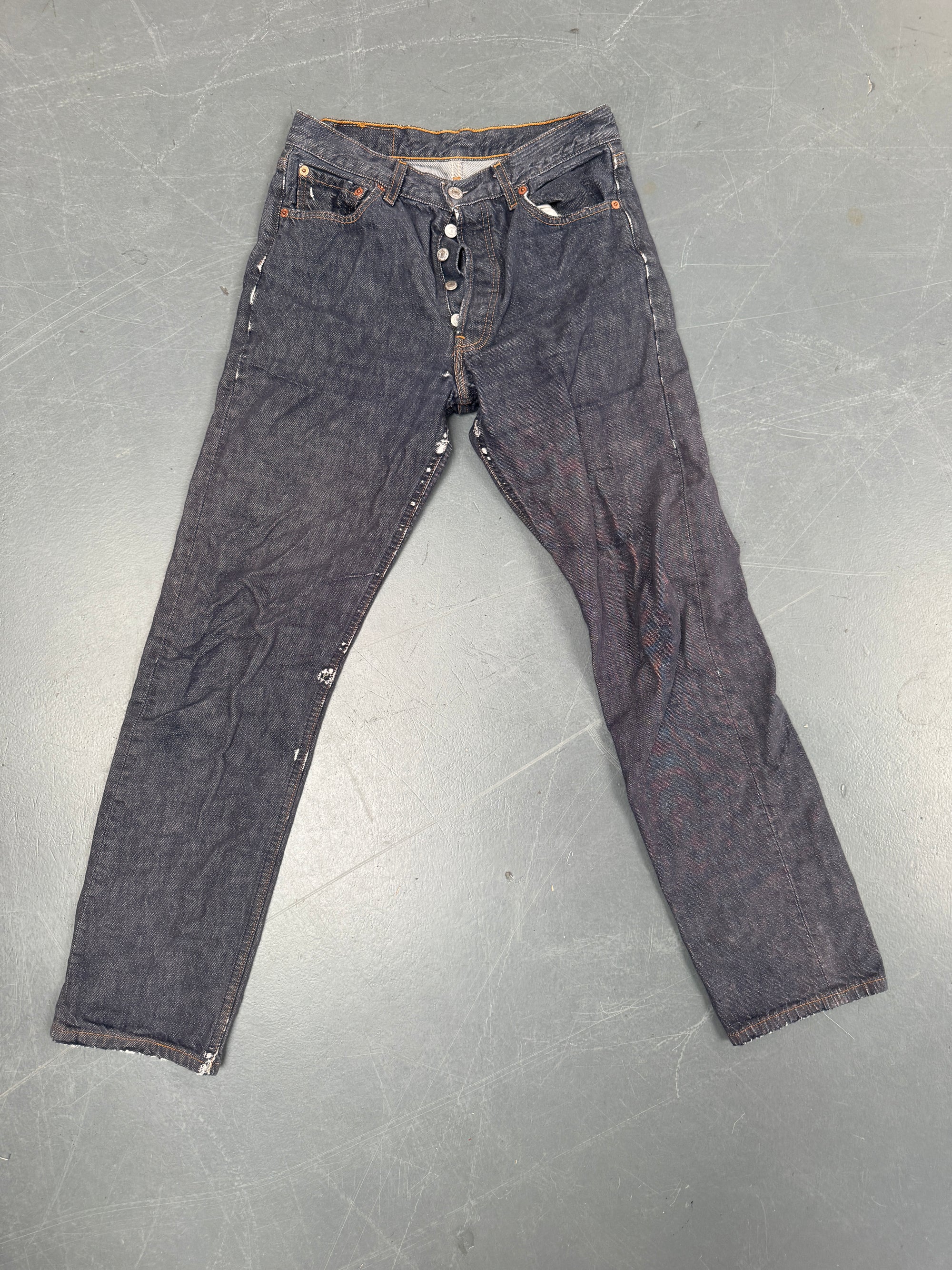 Mens Levis 501 Regular Fit Vintage Jean - W 27 L 30 - Slate Grey SL325