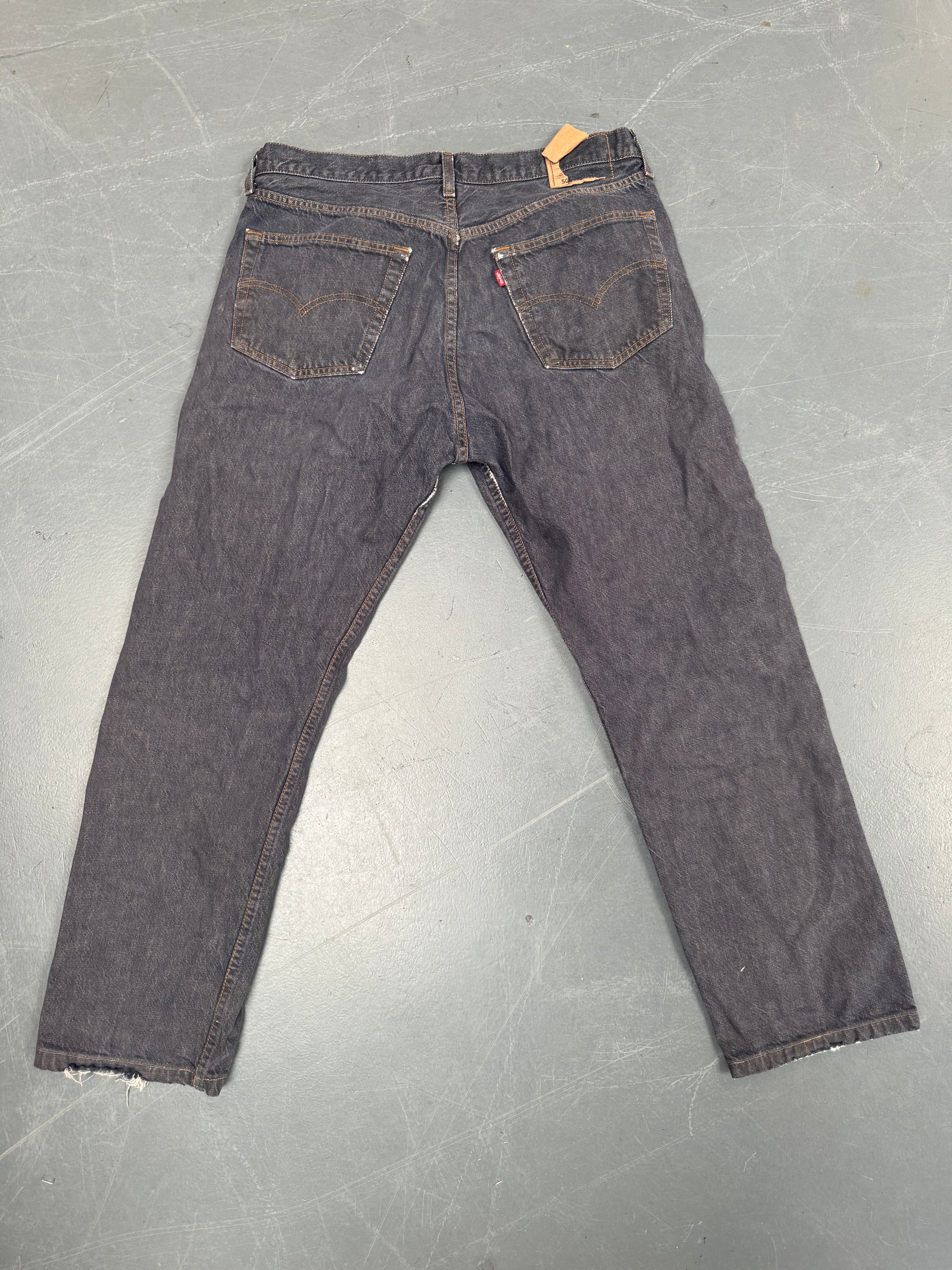 Mens Levis 501 Regular Fit Vintage Jean - W 34 L 30 - Slate Grey SL326