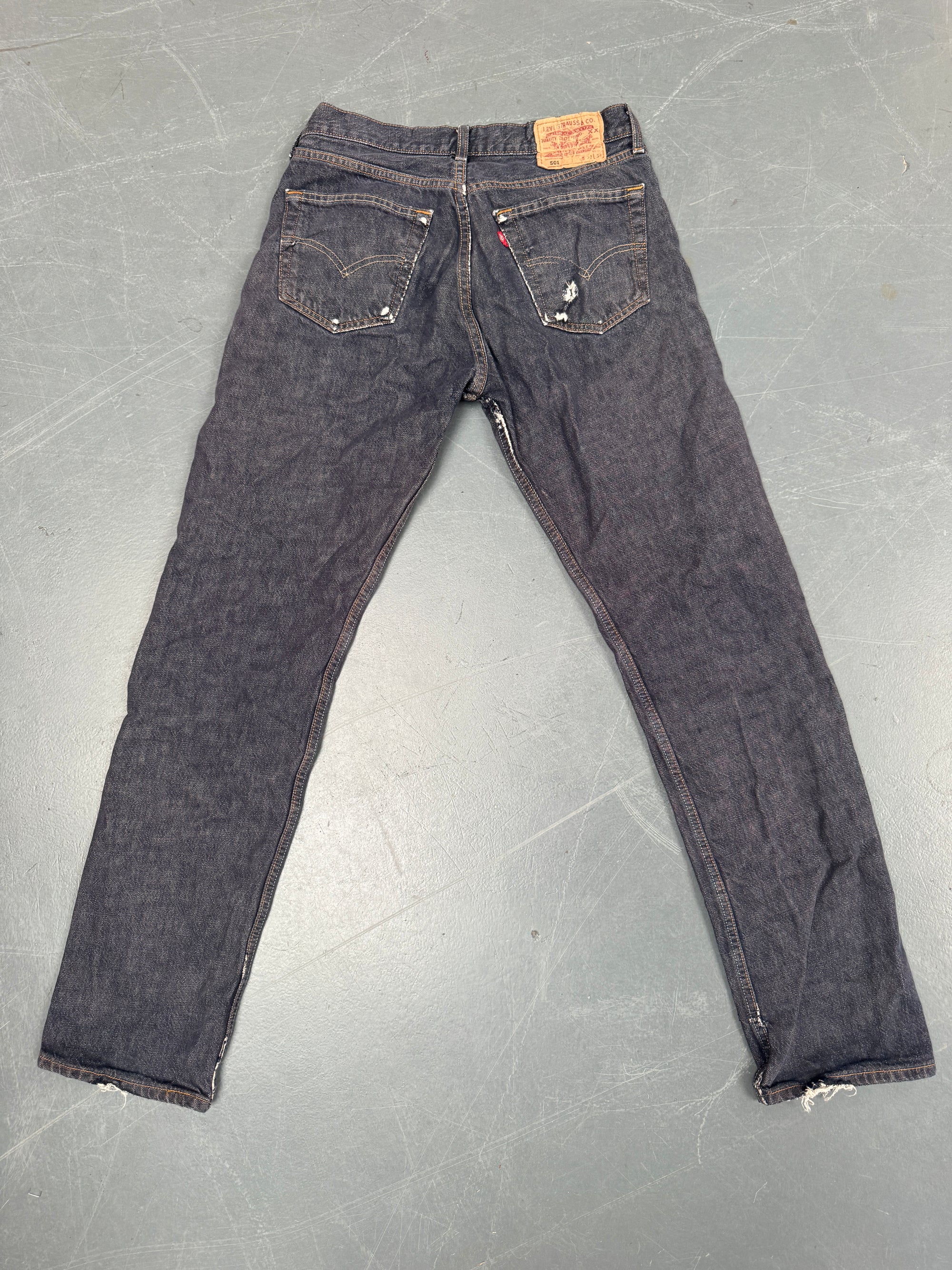 Mens Levis 501 Regular Fit Vintage Jean - W 28 L 33 - Slate Grey SL328