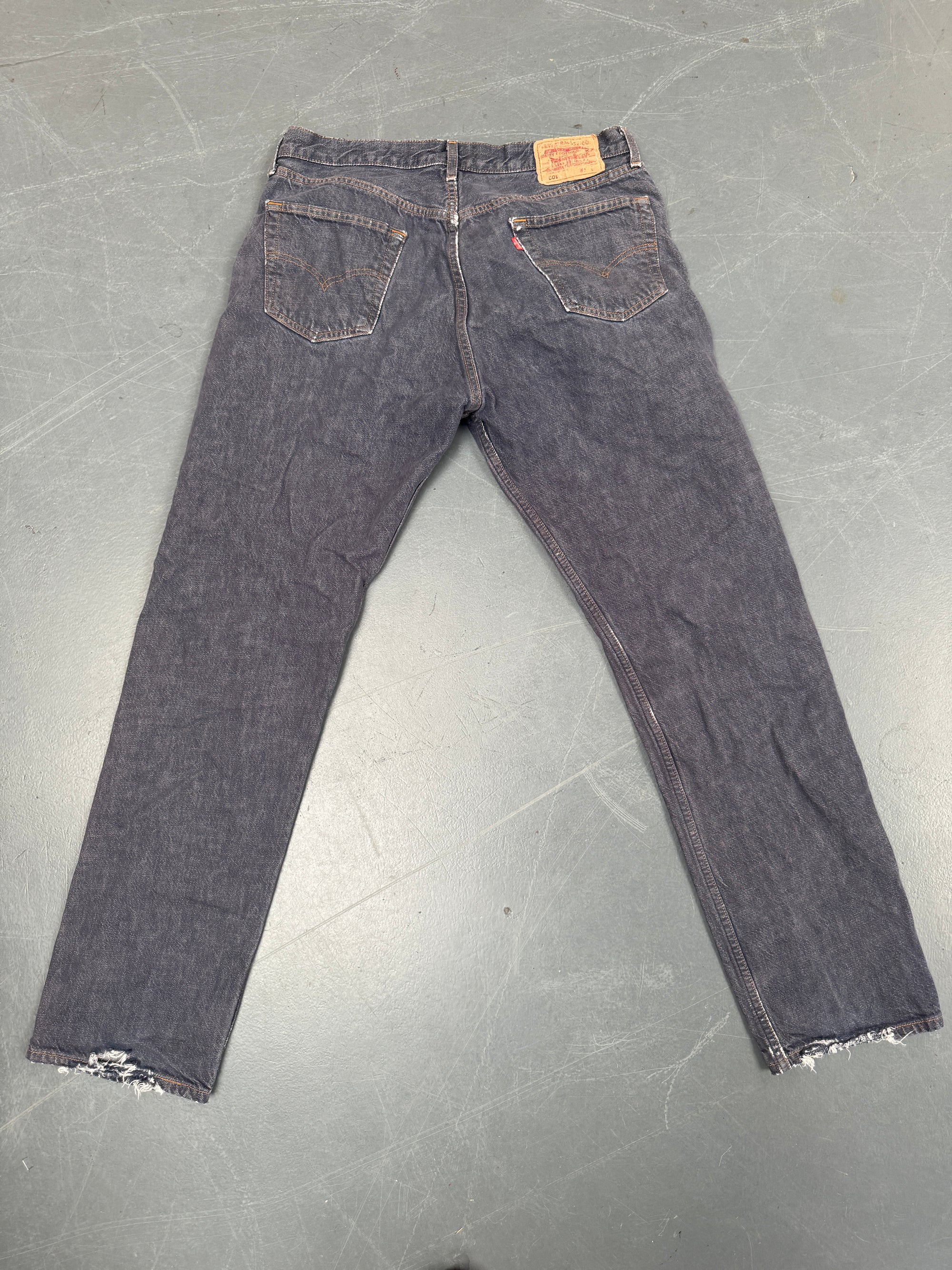 Mens Levis 501 Regular Fit Vintage Jean - W 32 L 32 - Slate Grey SL330