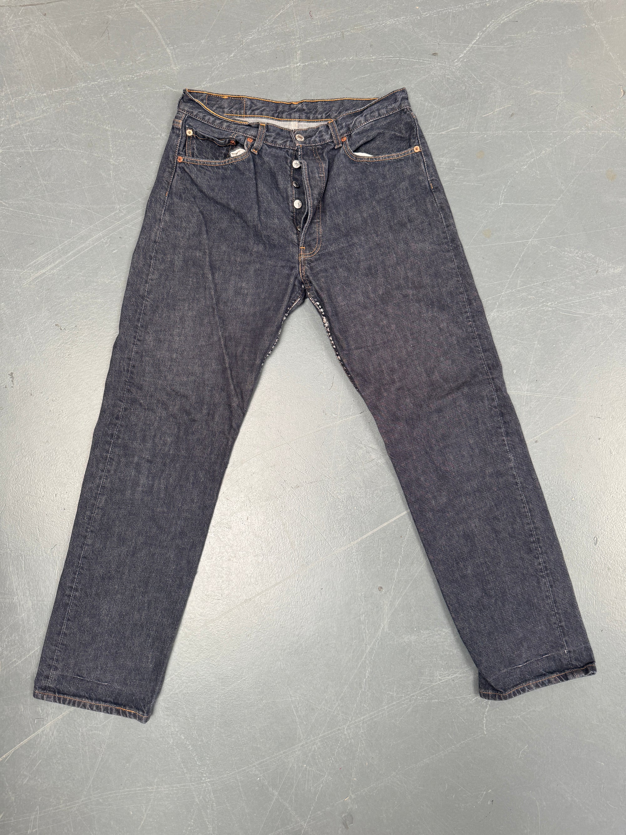 Mens Levis 501 Regular Fit Vintage Jean - W 30 L 30 - Slate Grey SL331