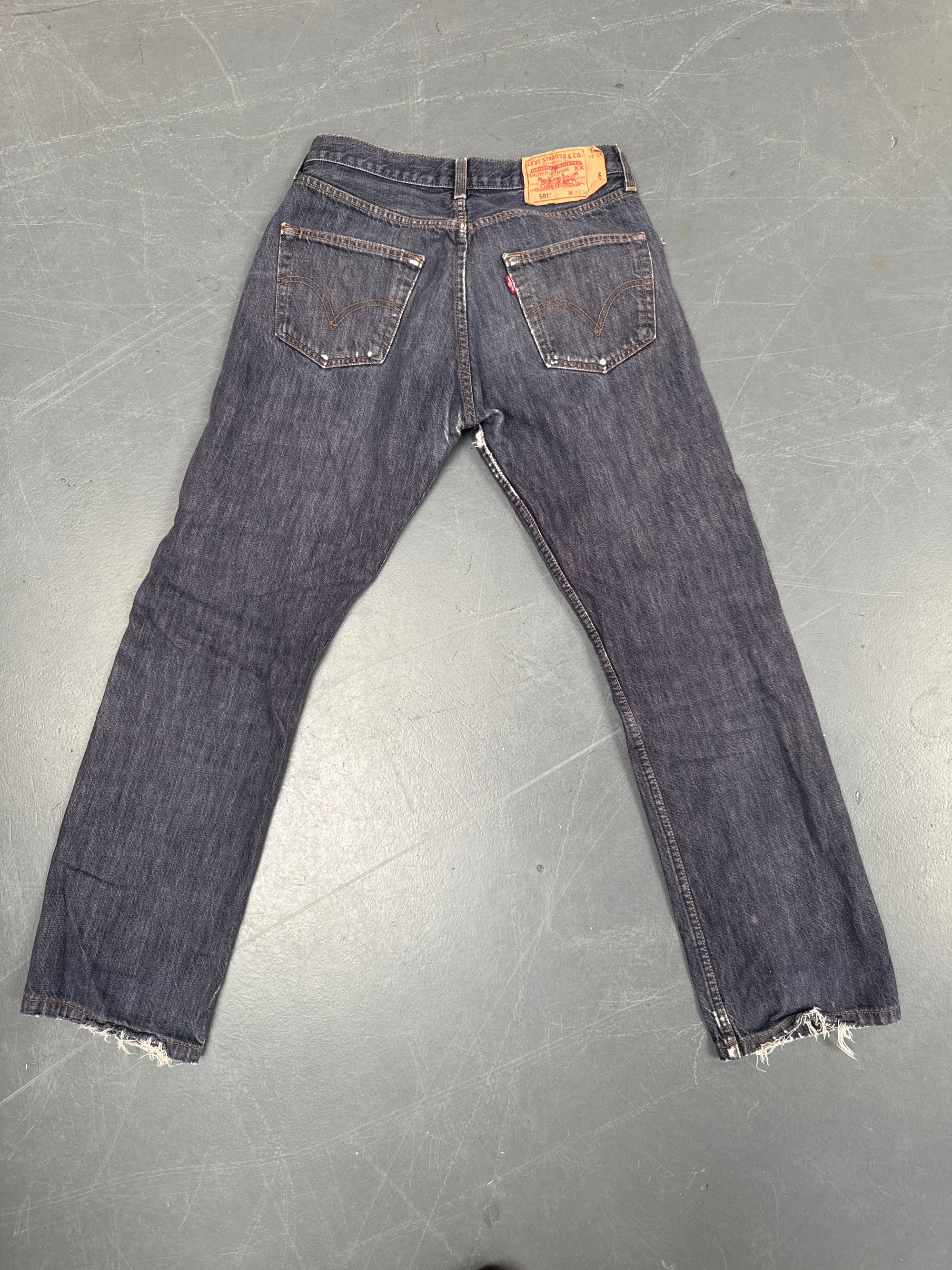 Mens Levis 501 Regular Fit Vintage Jean - W 30 L 30 - Slate Grey SL332