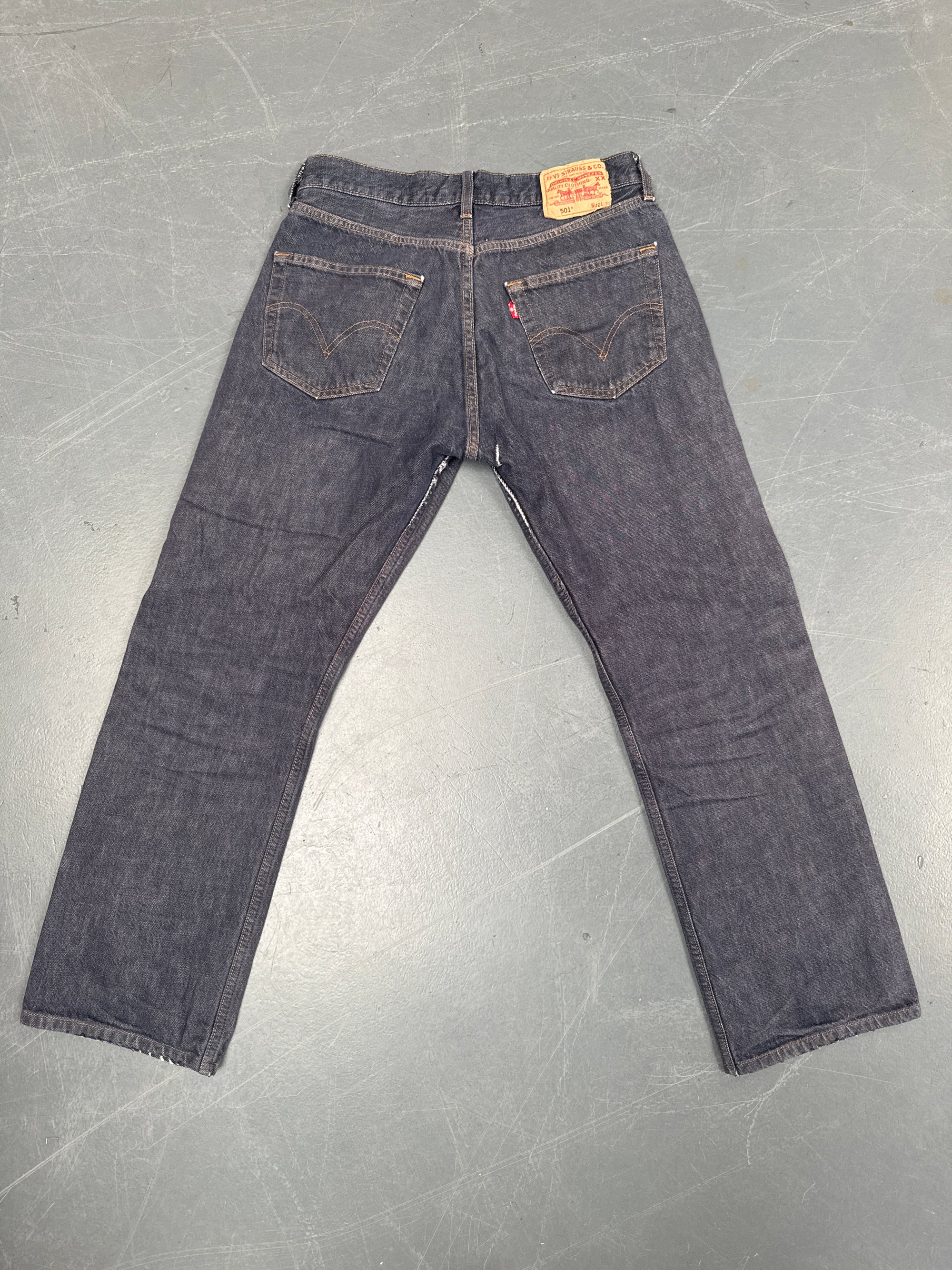 Mens Levis 501 Regular Fit Vintage Jean - W 30 L 28 - Slate Grey SL334