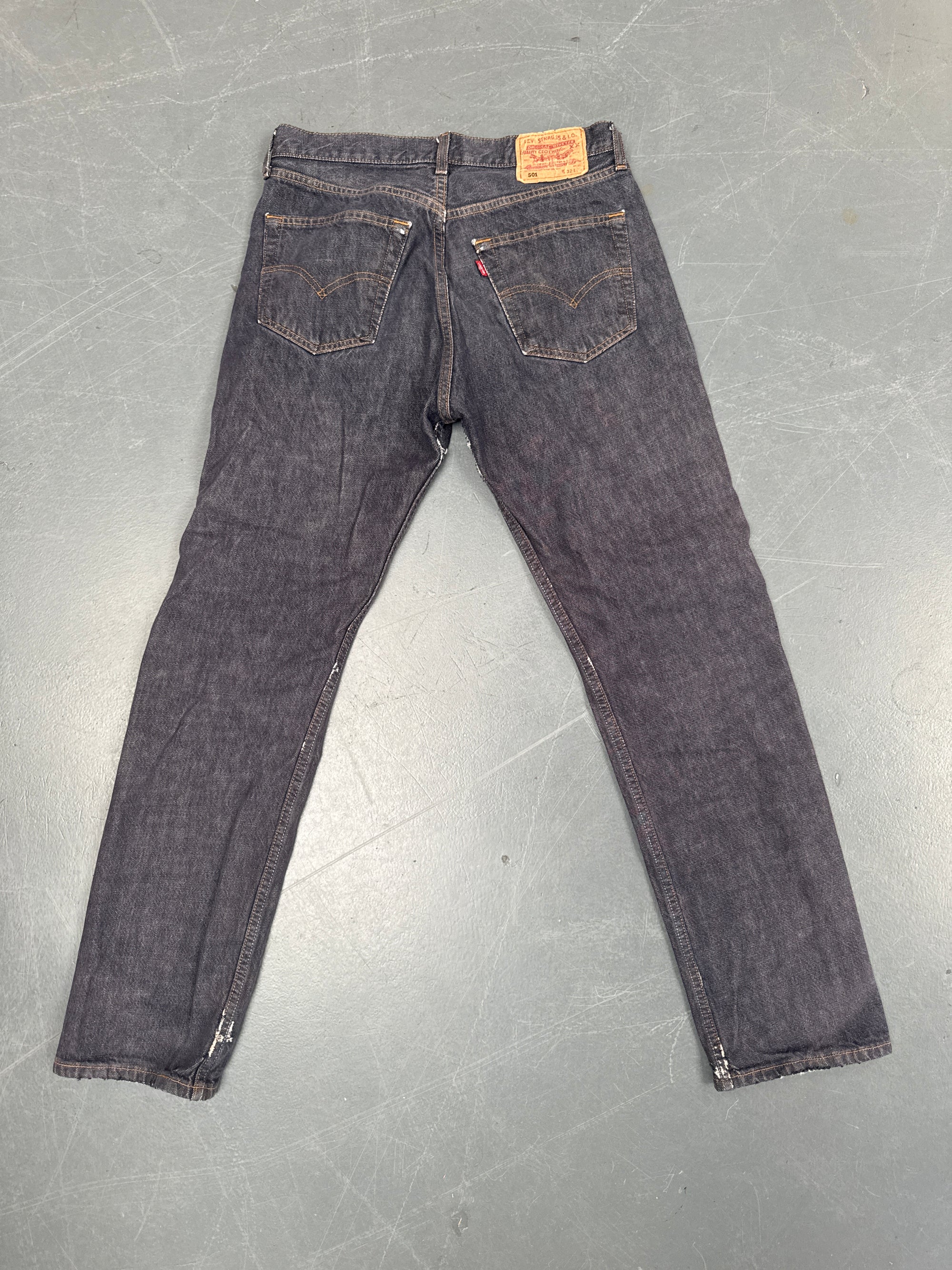 Mens Levis 501 Regular Fit Vintage Jean - W 30 L 31 - Slate Grey SL336