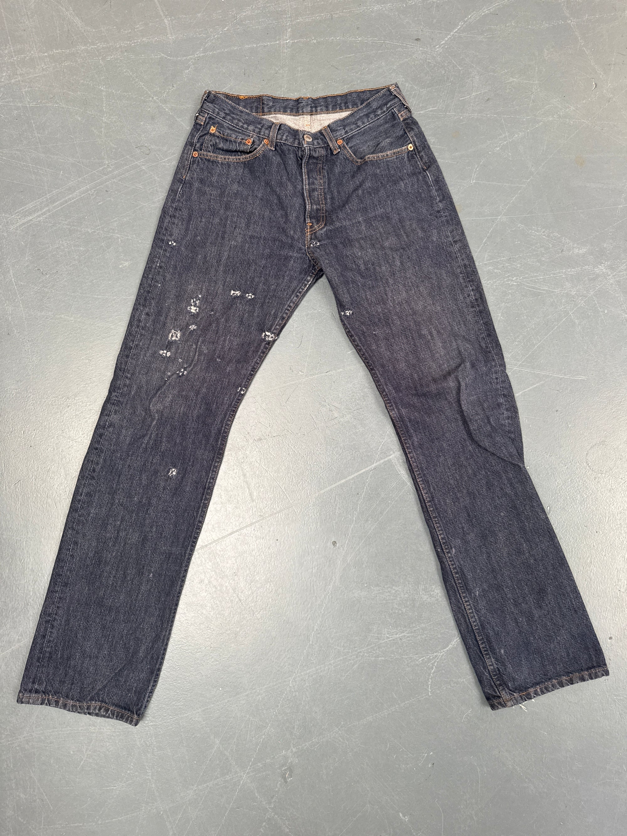 Mens Levis 501 Regular Fit Vintage Jean - W 28 L 32 - Slate Grey SL337