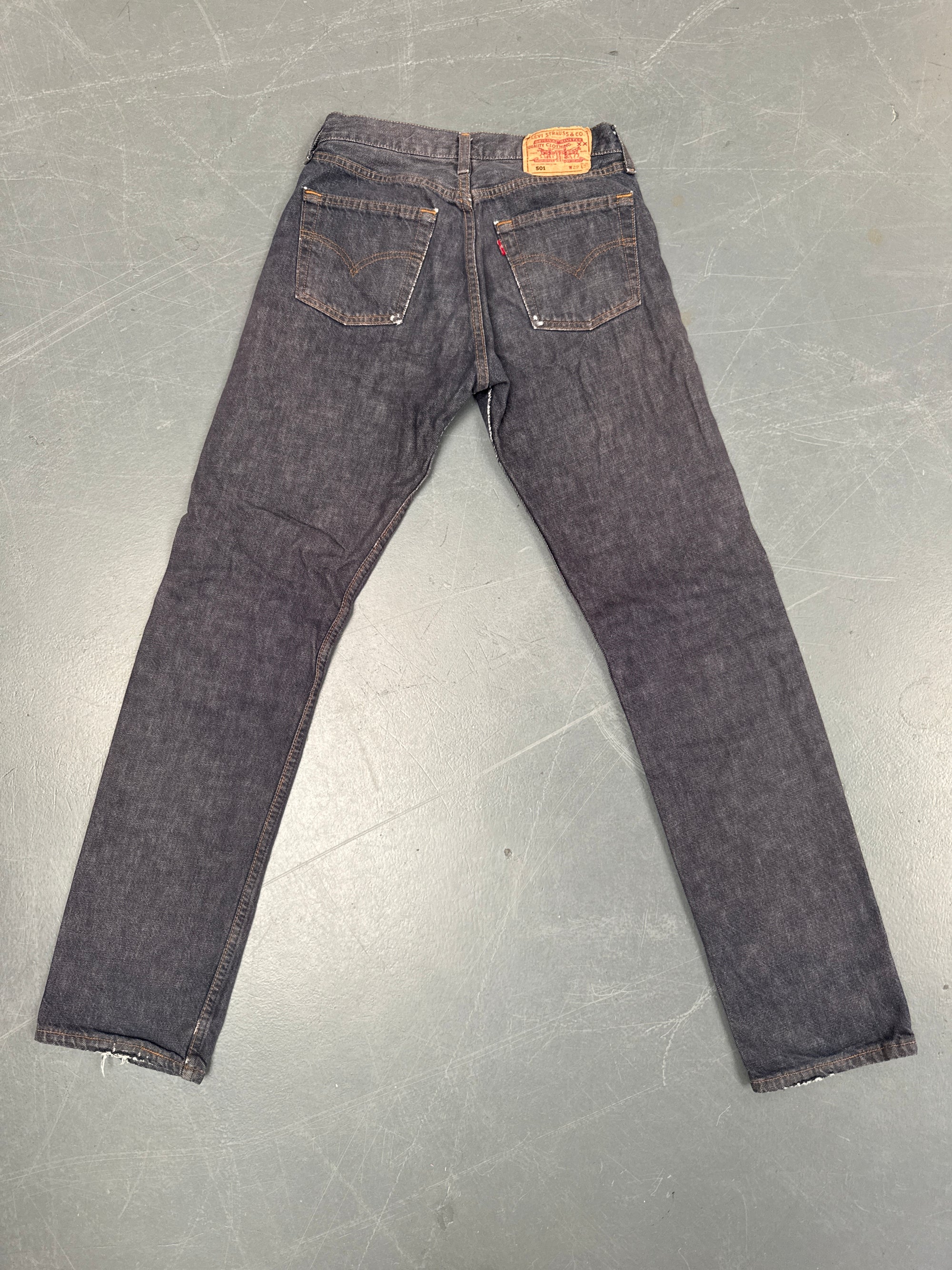 Mens Levis 501 Regular Fit Vintage Jean - W 26 L 32 - Slate Grey SL338