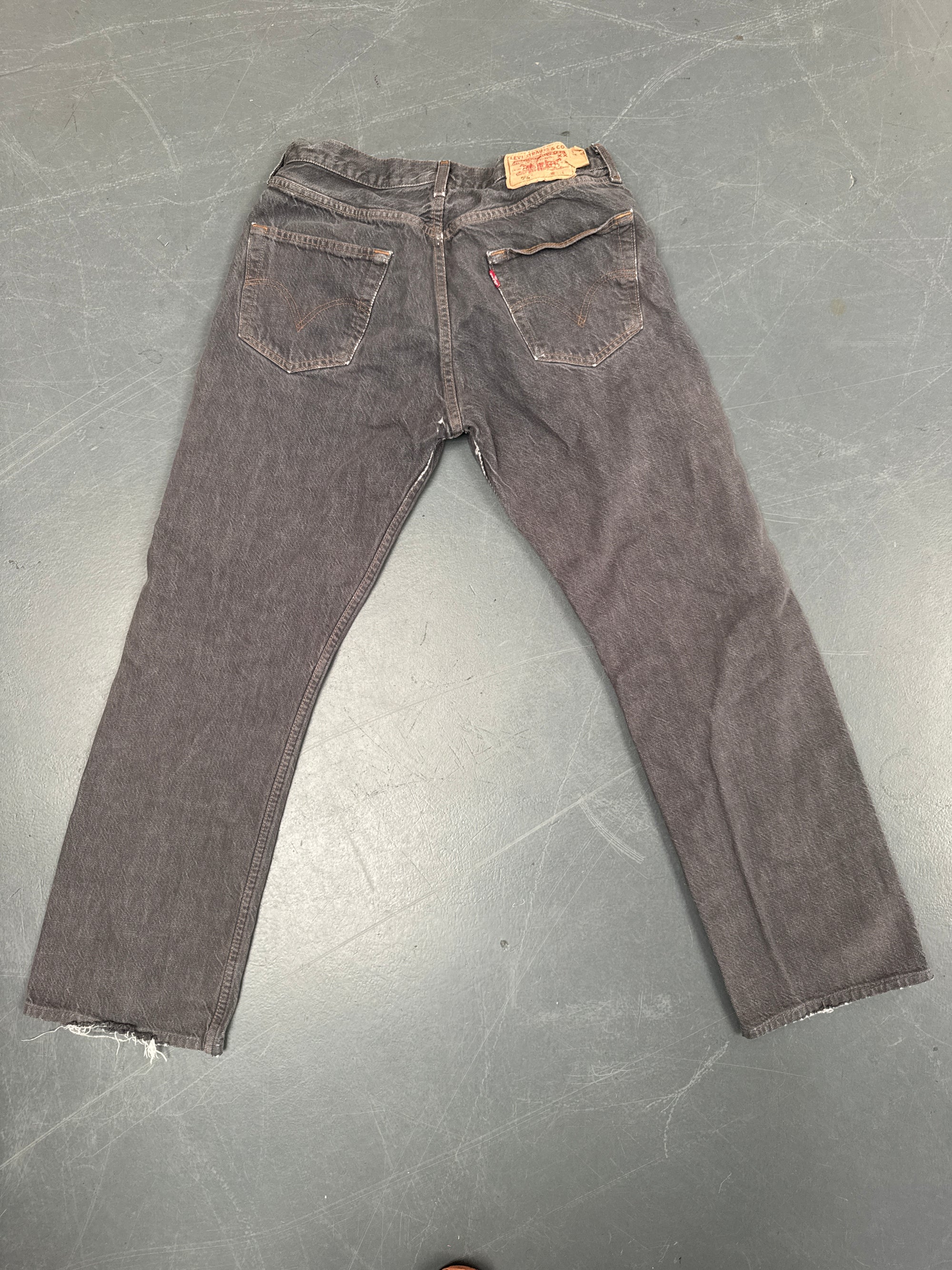 Mens Levis 501 Regular Fit Vintage Jean - W 30 L 30 - Slate Grey SL342