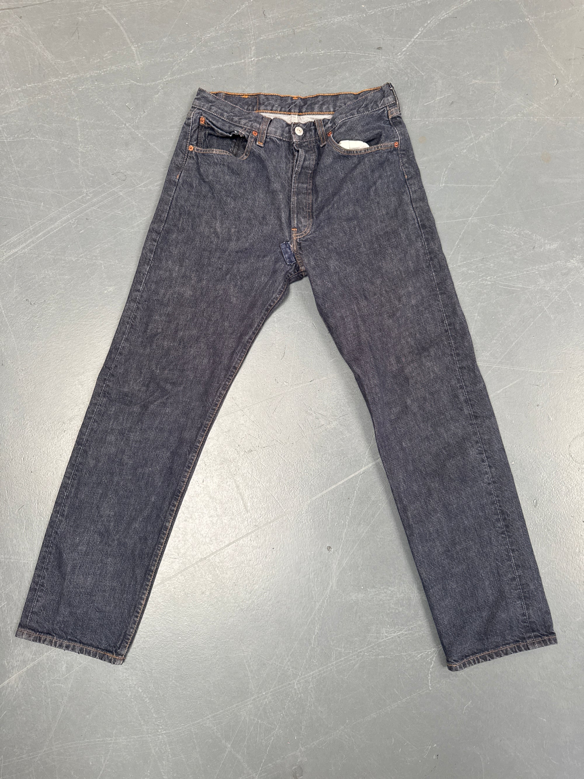 Mens Levis 501 Regular Fit Vintage Jean - W 28 L 30 - Slate Grey SL343