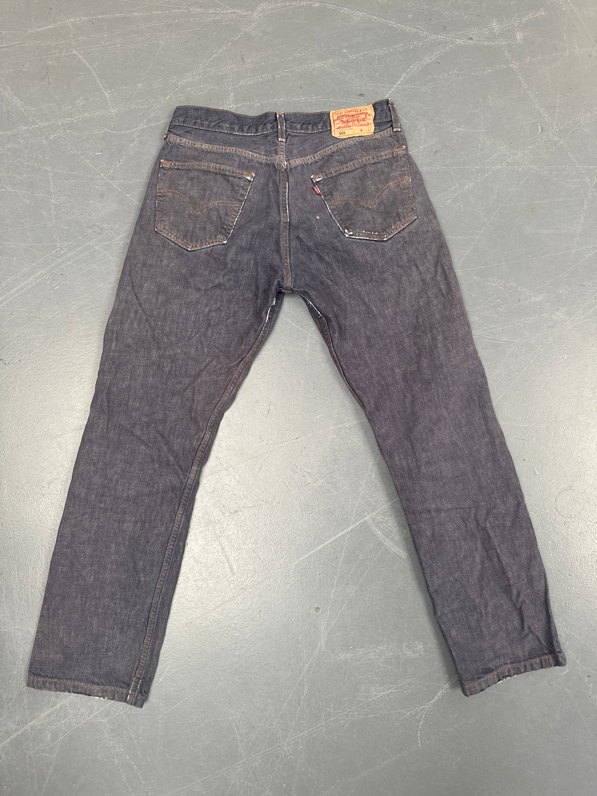 Mens Levis 501 Regular Fit Vintage Jean - W 32 L 30 - Slate Grey SL347