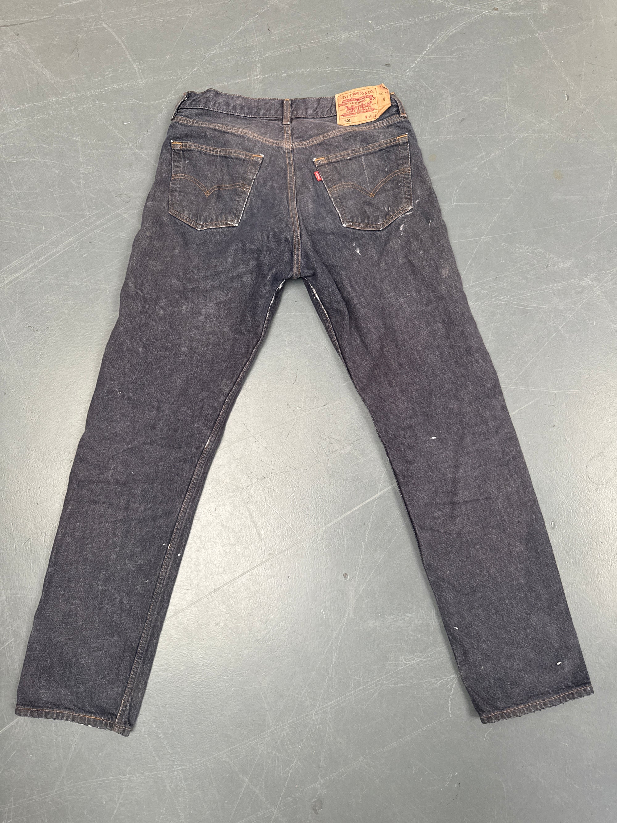 Mens Levis 501 Regular Fit Vintage Jean - W 32 L 32 - Slate Grey SL348