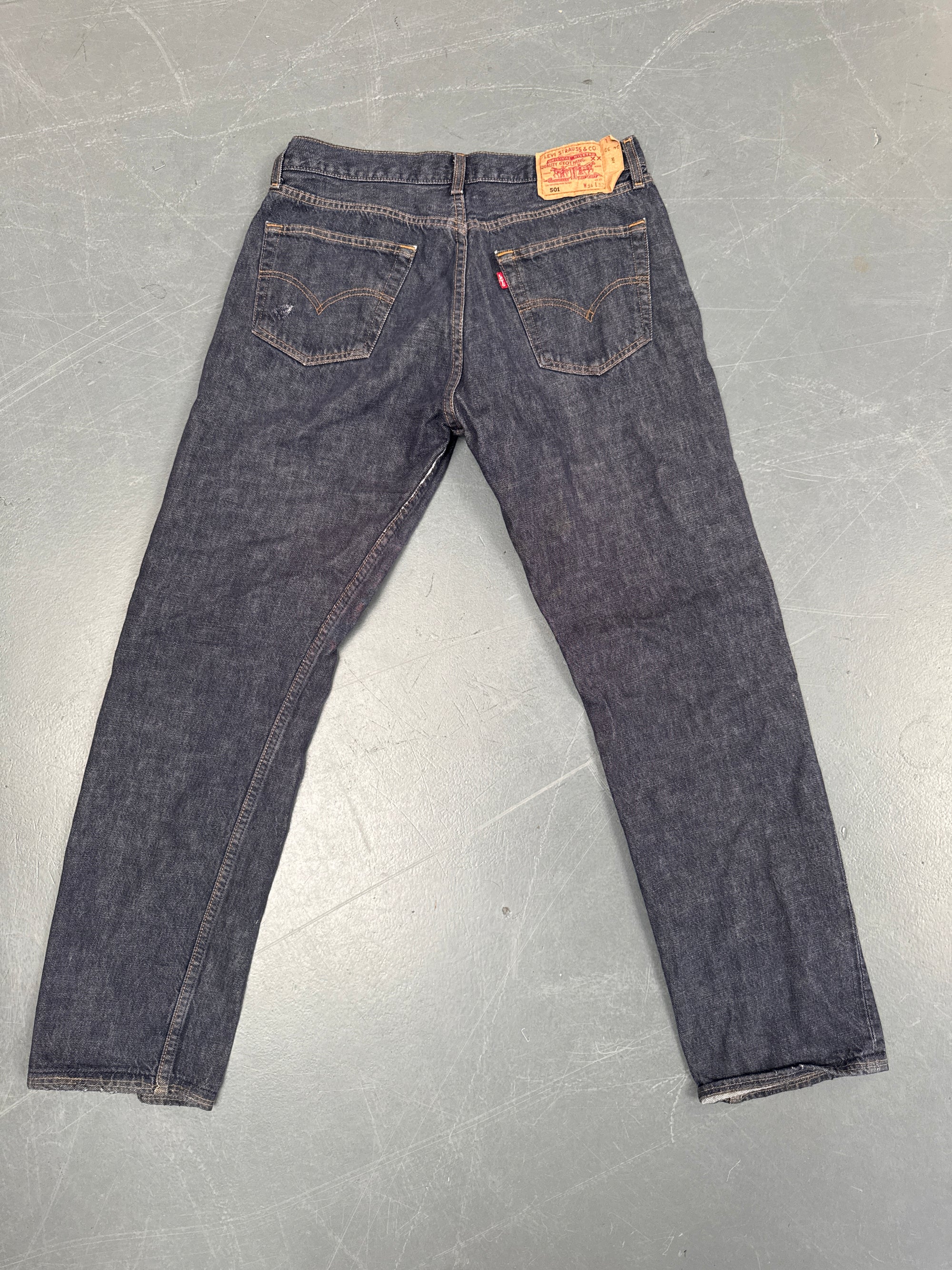 Mens Levis 501 Regular Fit Vintage Jean - W 31 L 29 - Slate Grey SL350